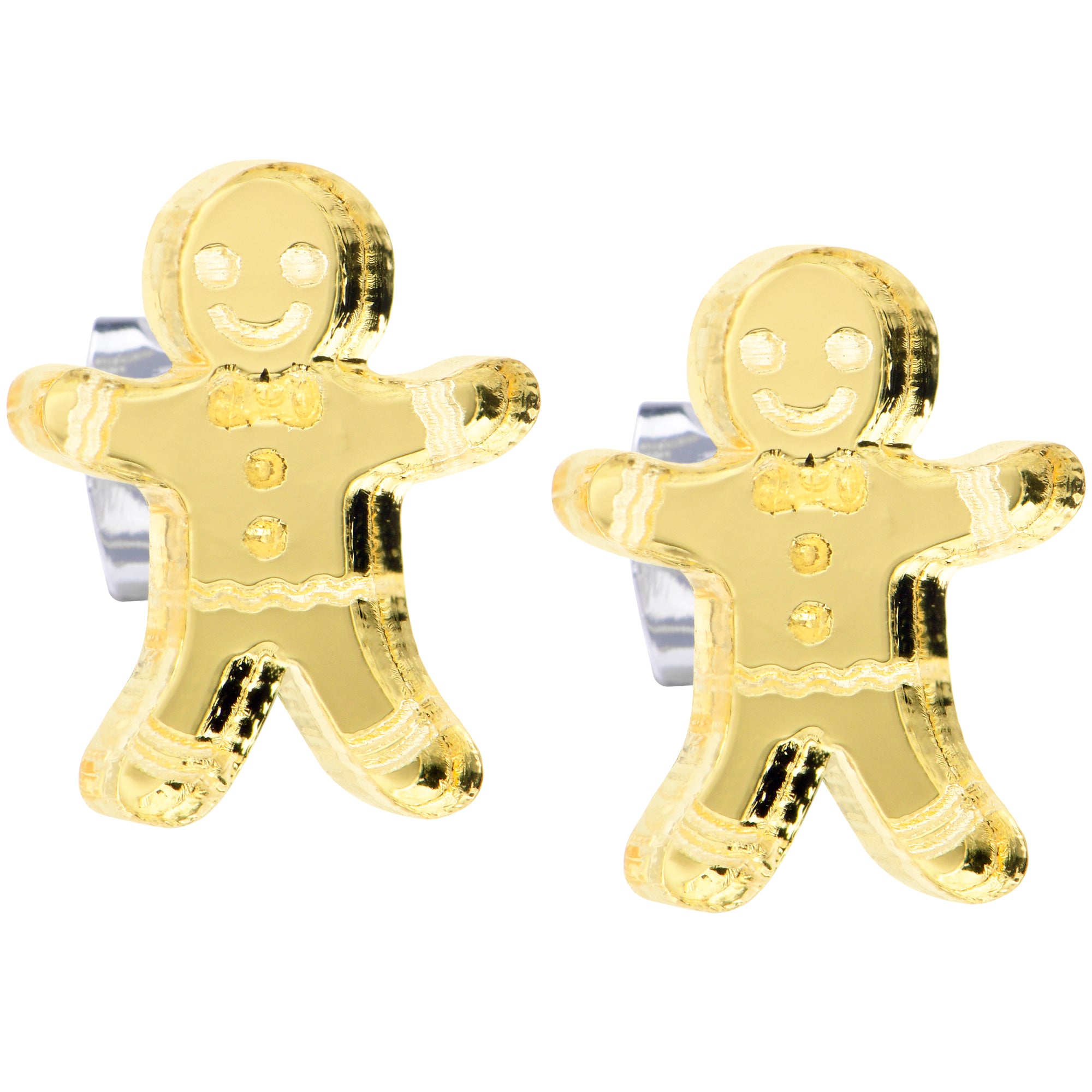 Holiday Gingerbread Man Stud Earrings