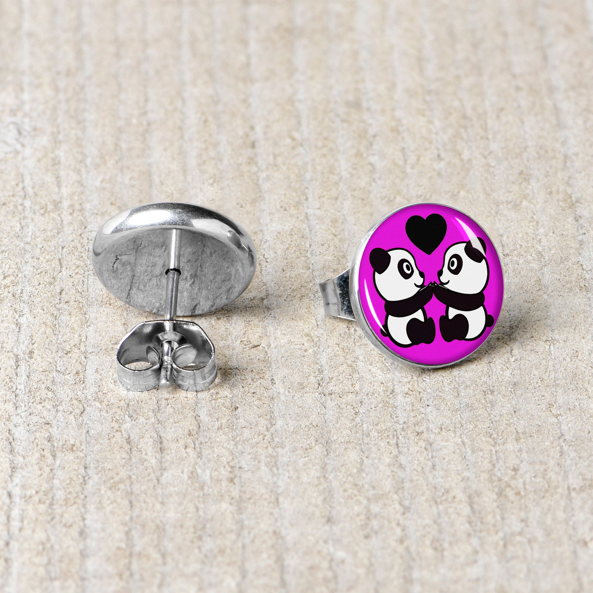 Panda Love Stud Earrings