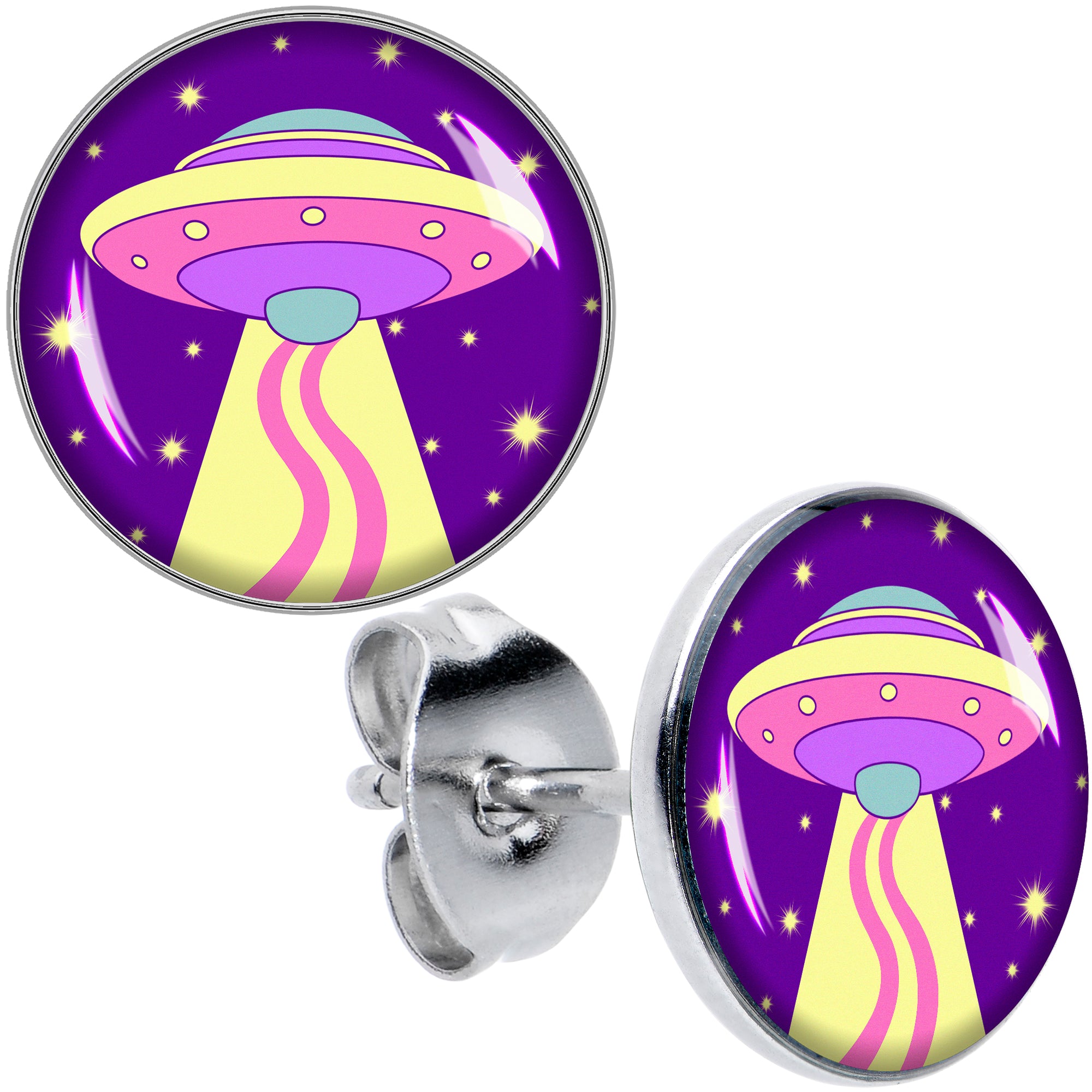 Style Space Invasion UFO Stud Earrings