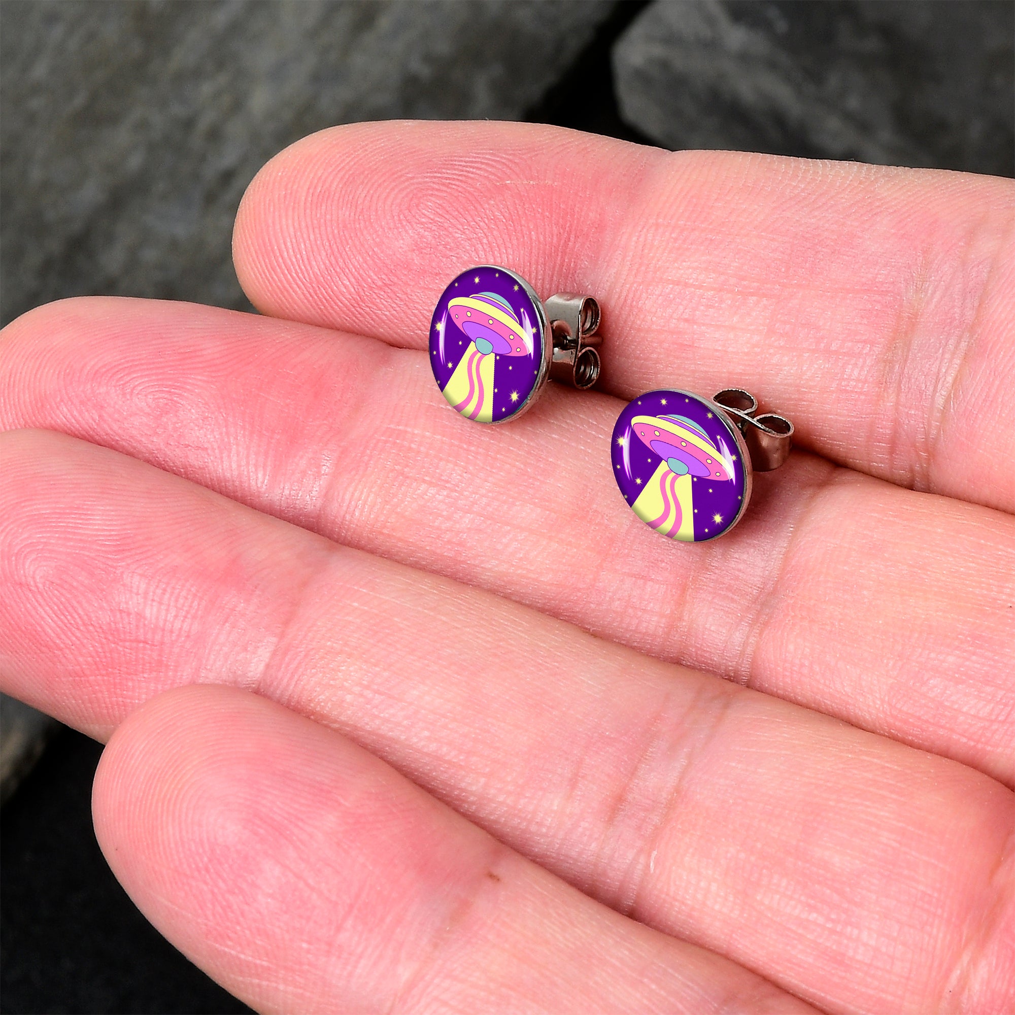 Style Space Invasion UFO Stud Earrings