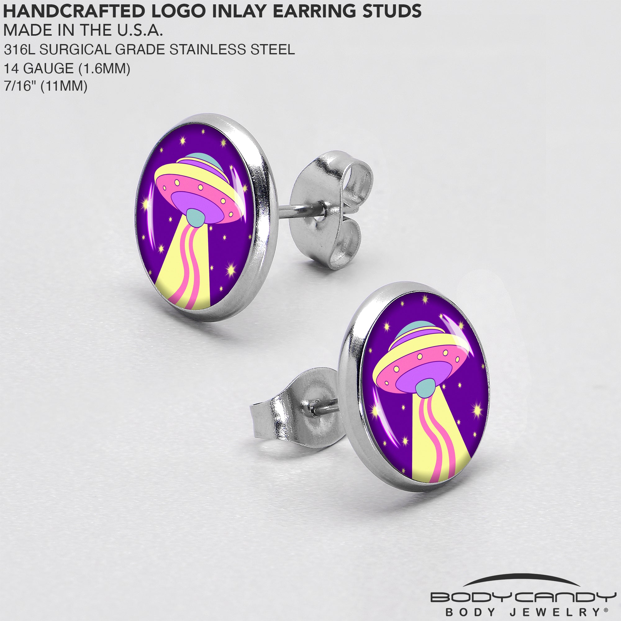 Style Space Invasion UFO Stud Earrings