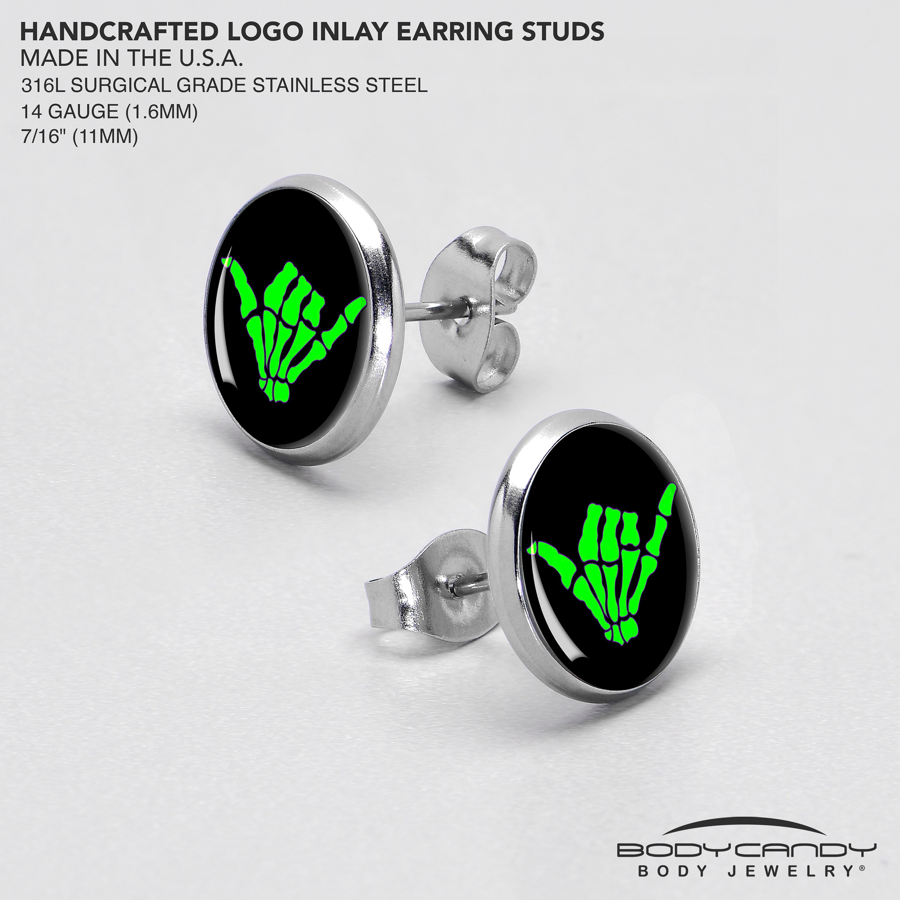 Shaka Hand Stud Earrings