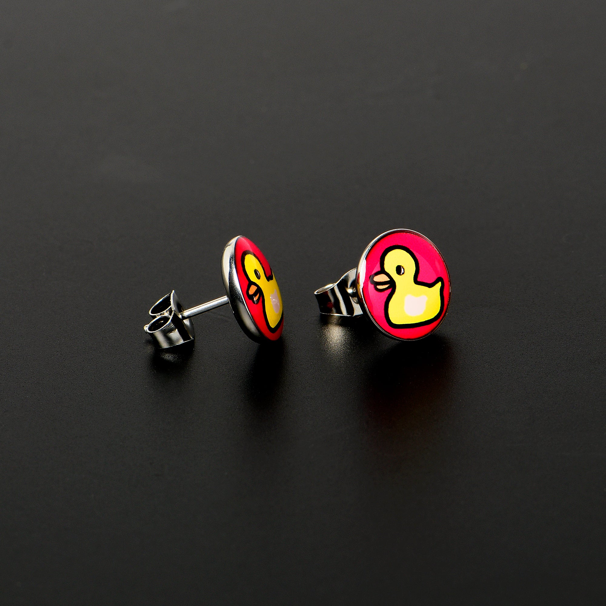 Yellow Ducky Stud Earrings