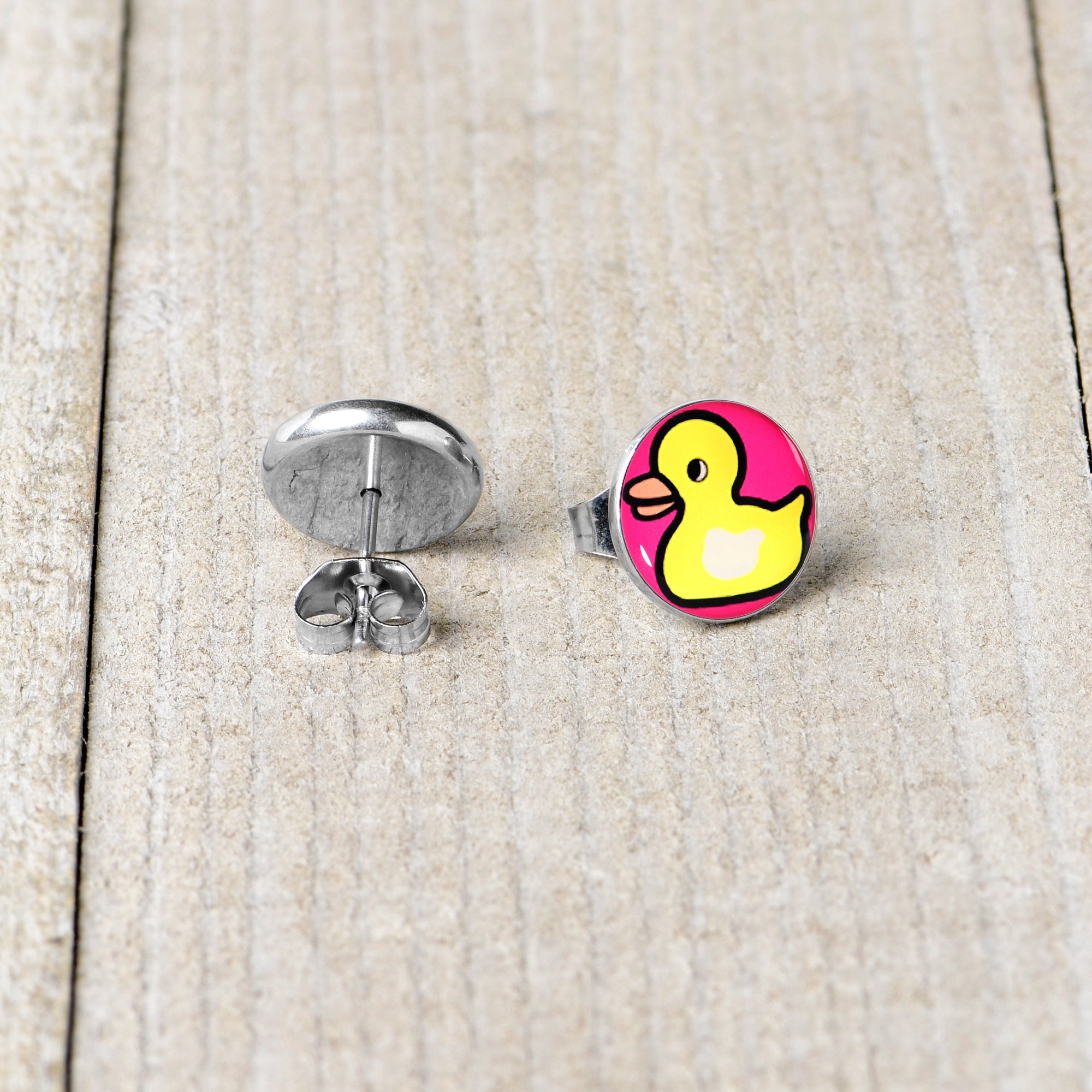 Yellow Ducky Stud Earrings