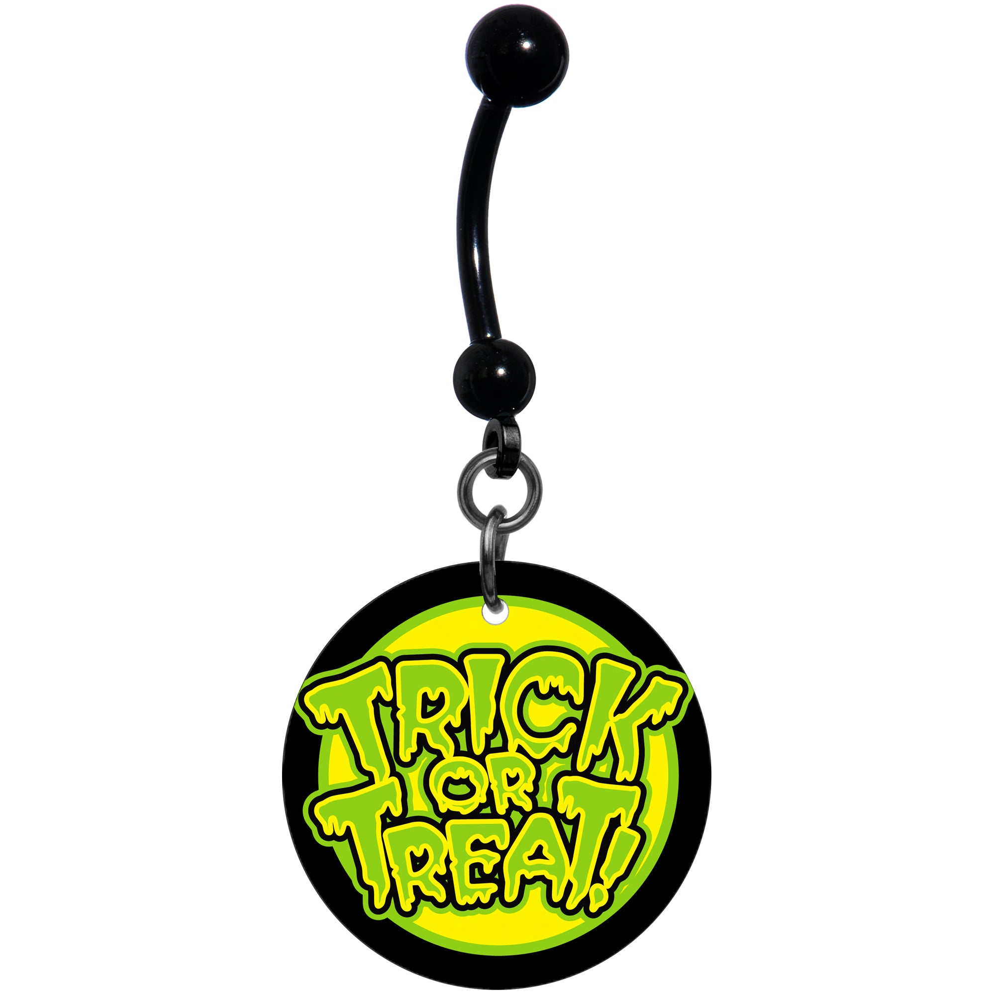 Ghoulish Halloween Trick or Treat Belly Ring