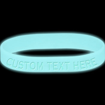 Custom glow in the dark fashion bracelets