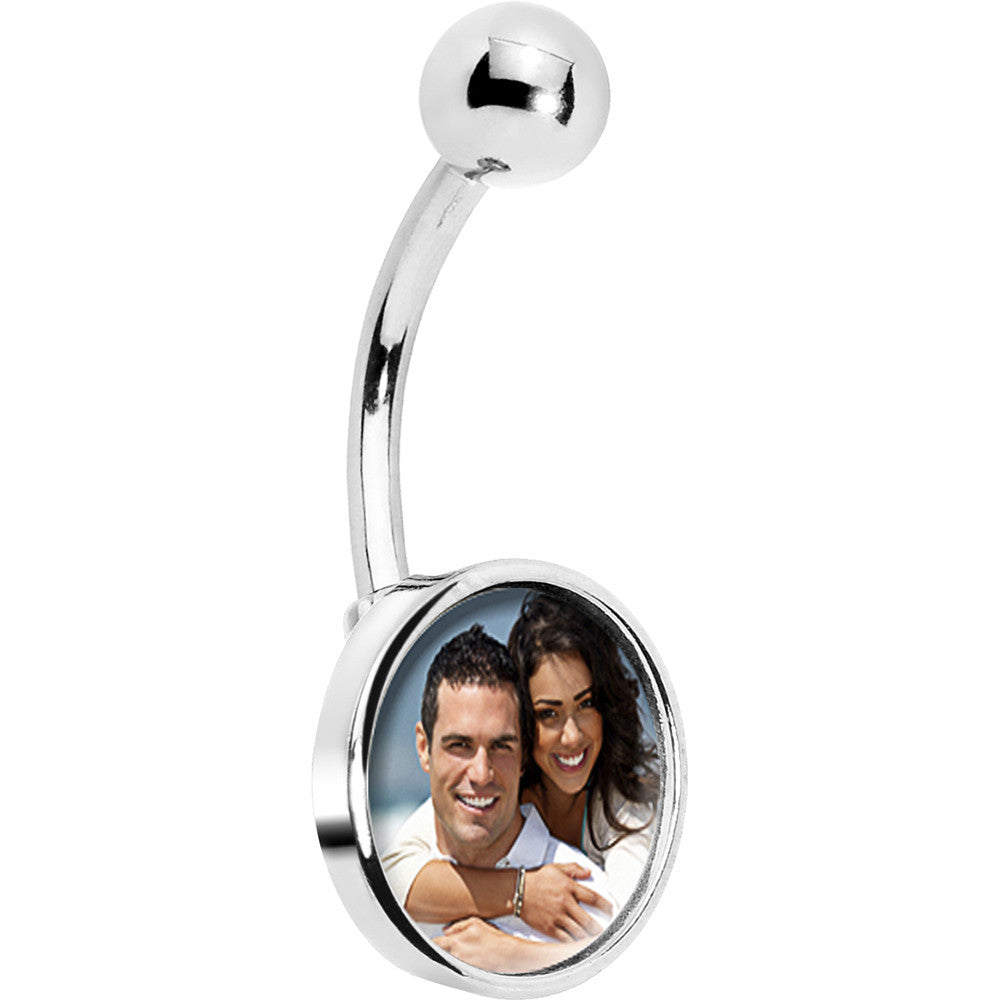 Personalized belly outlet button ring