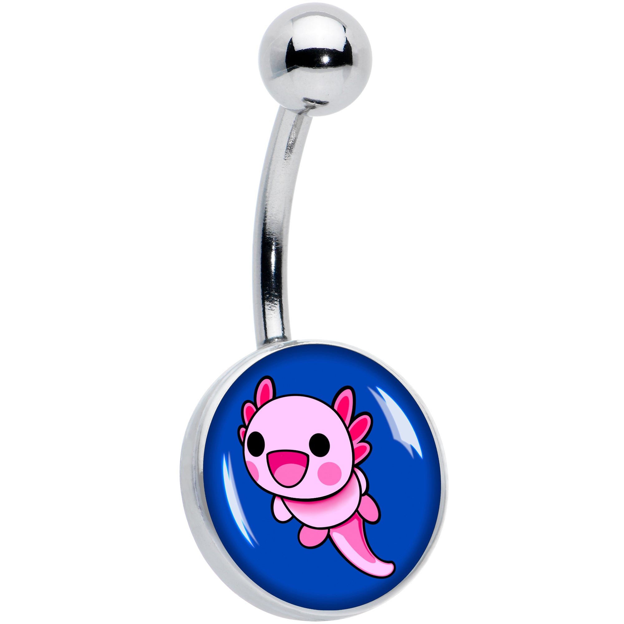 Adorable Axolotl Belly Ring