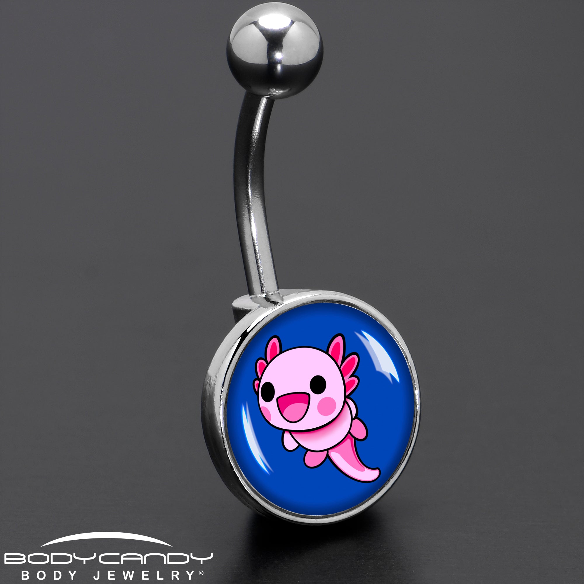 Adorable Axolotl Belly Ring