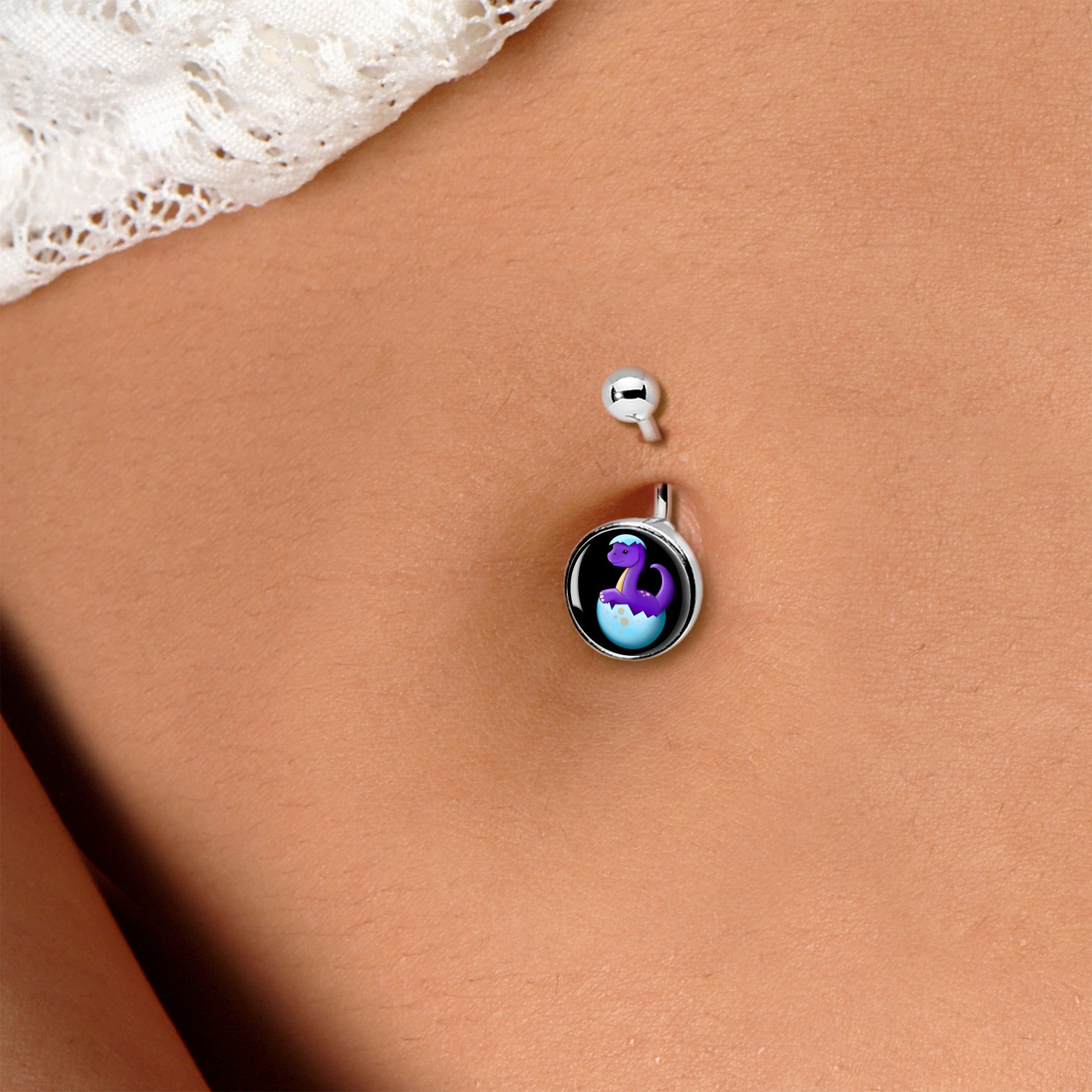 Baby Dinosaur Belly Ring