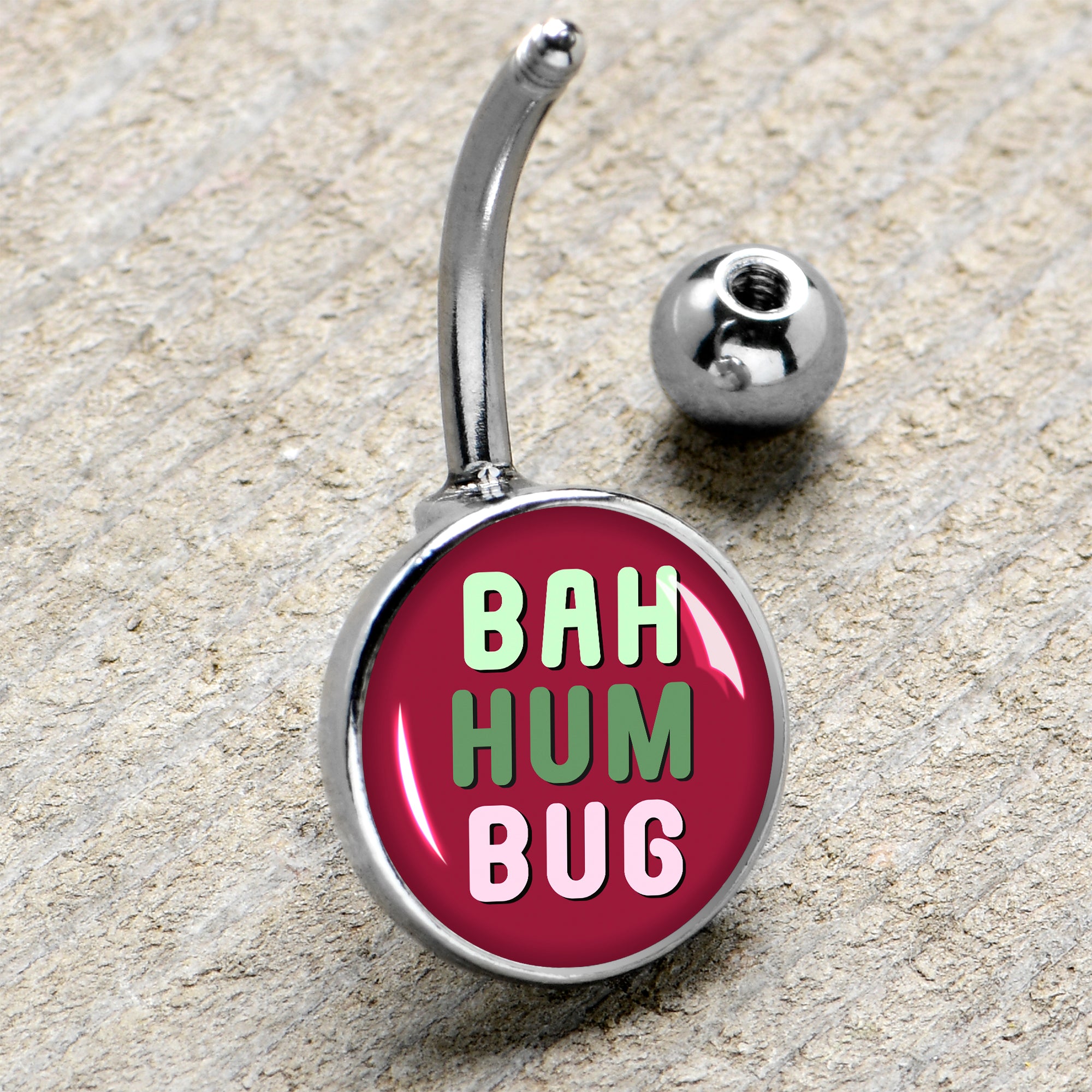 Bah Humbug Holiday Grouch Belly Ring