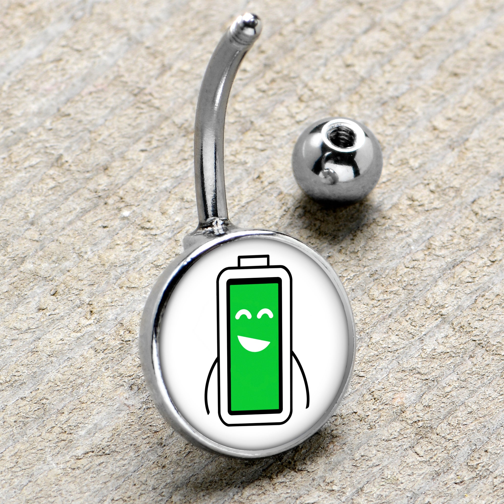 Battery Full Belly Ring