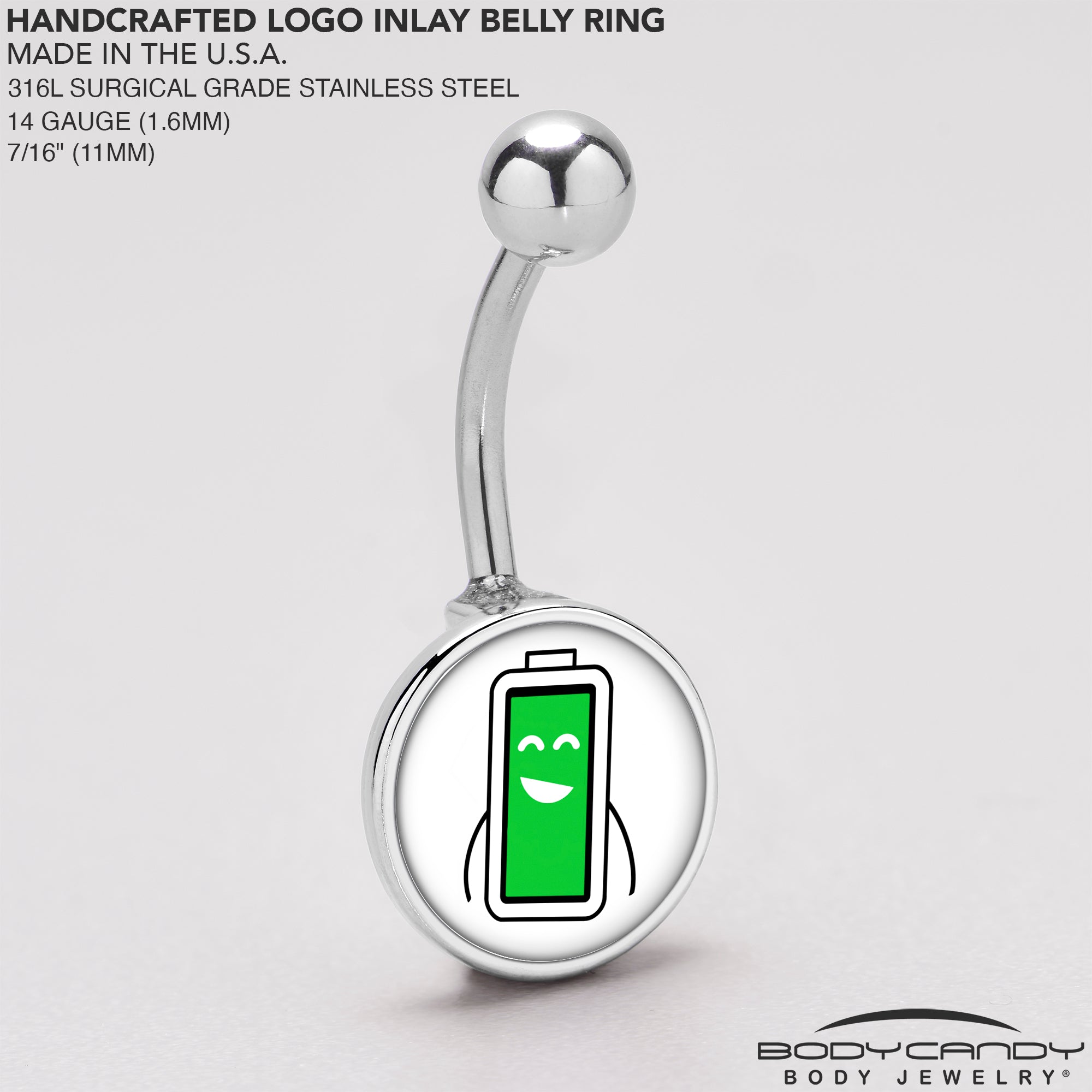 Battery Full Belly Ring