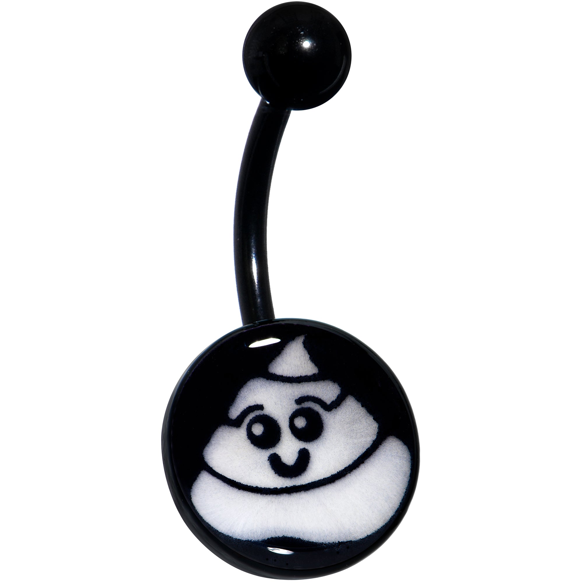 Black Glow in the Dark Poop Belly Ring