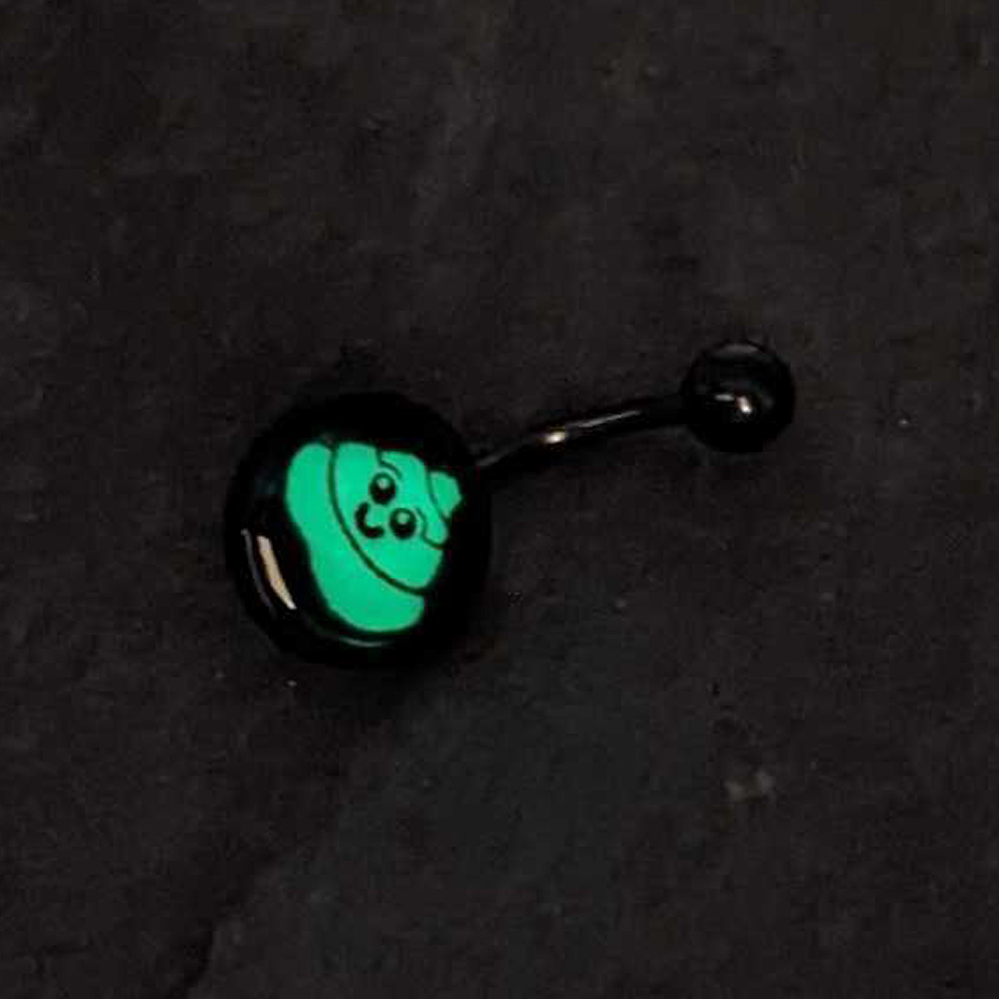 Black Glow in the Dark Poop Belly Ring