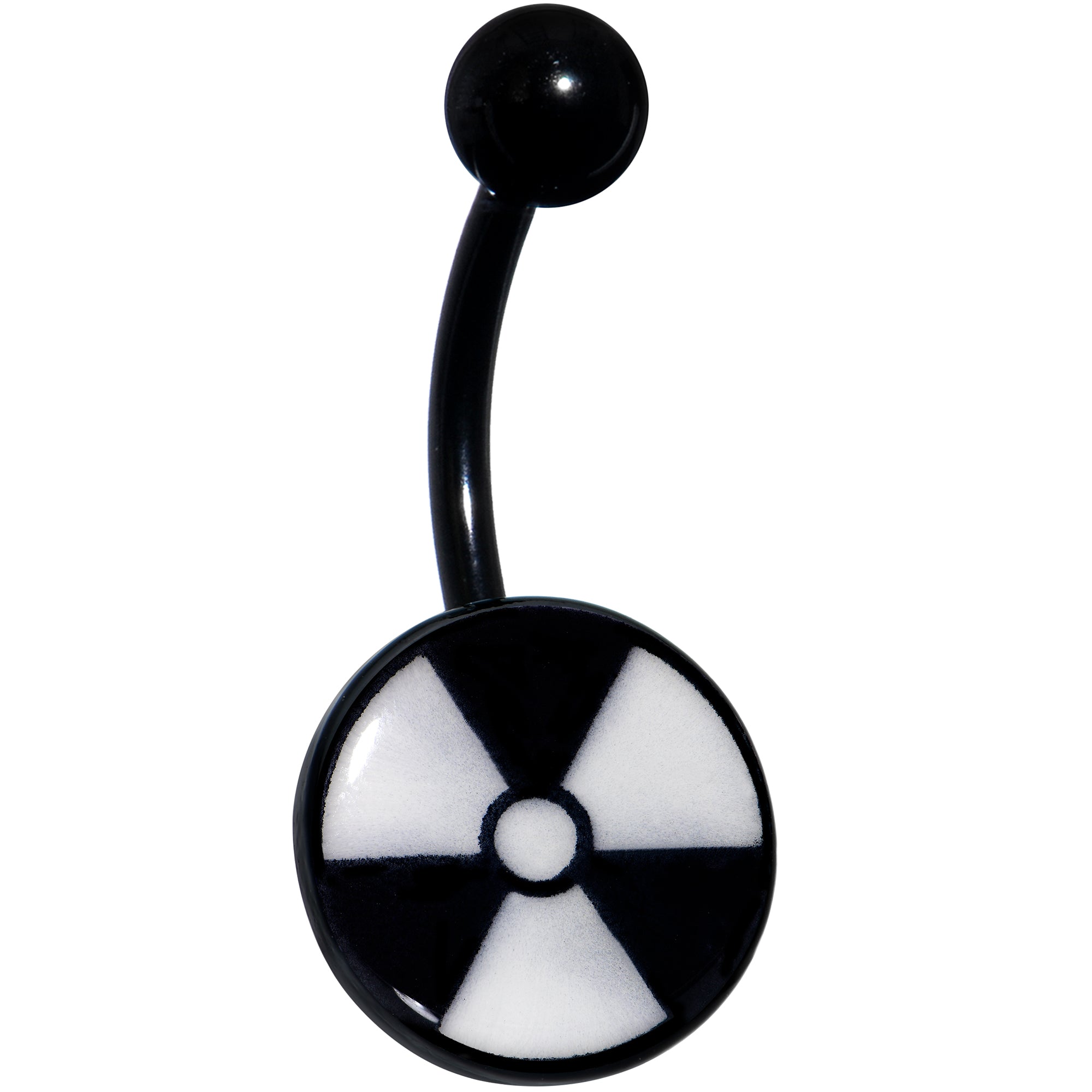 Black Glow in the Dark Radioactive Belly Ring