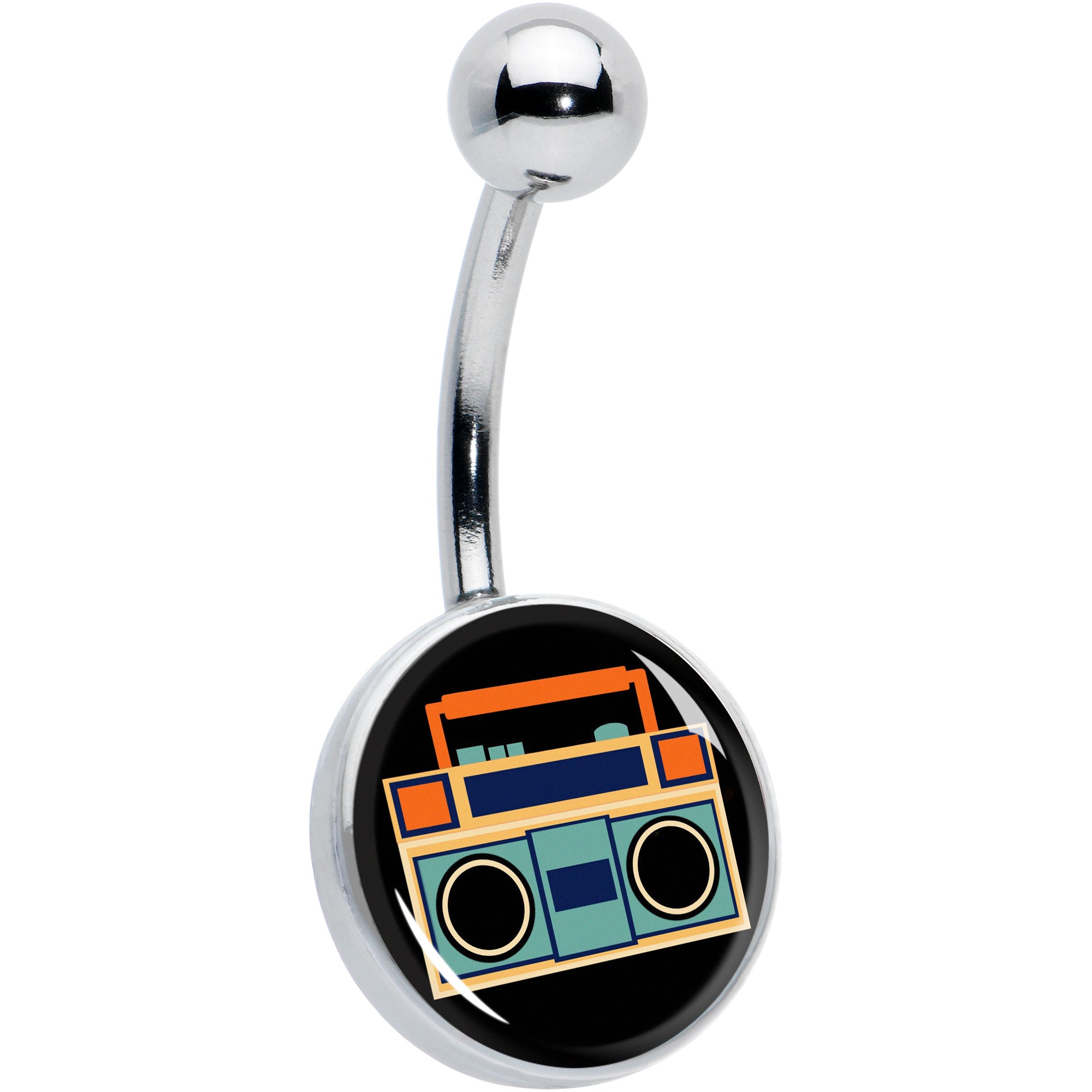 Retro Boombox Belly Ring