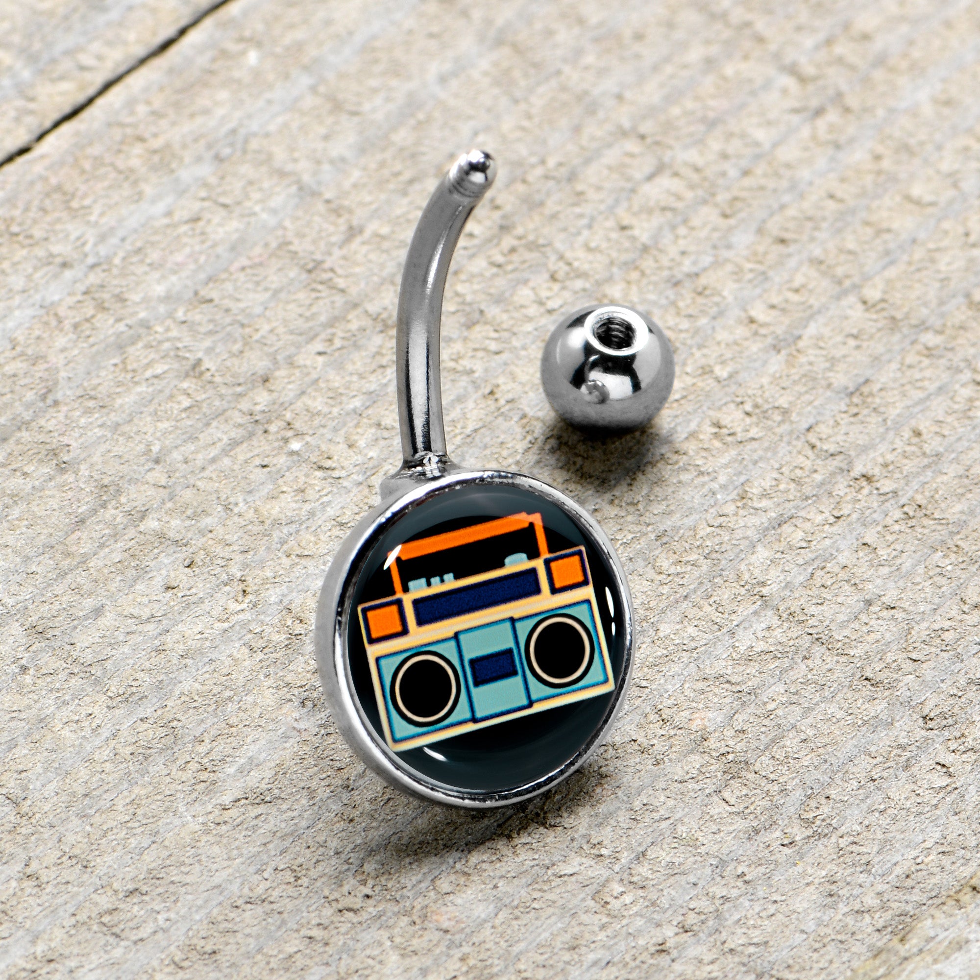 Retro Boombox Belly Ring