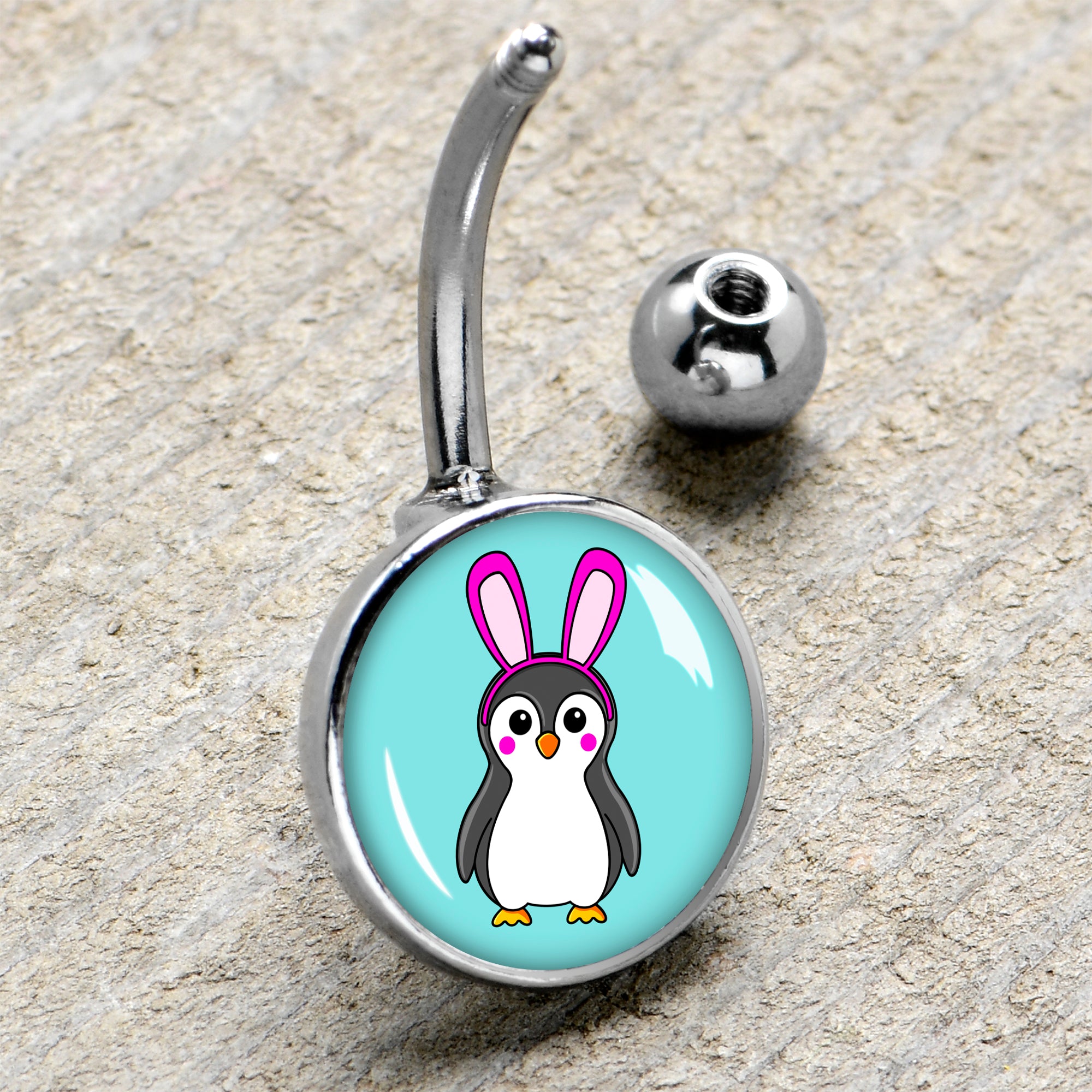 Bunny Penguin Belly Ring