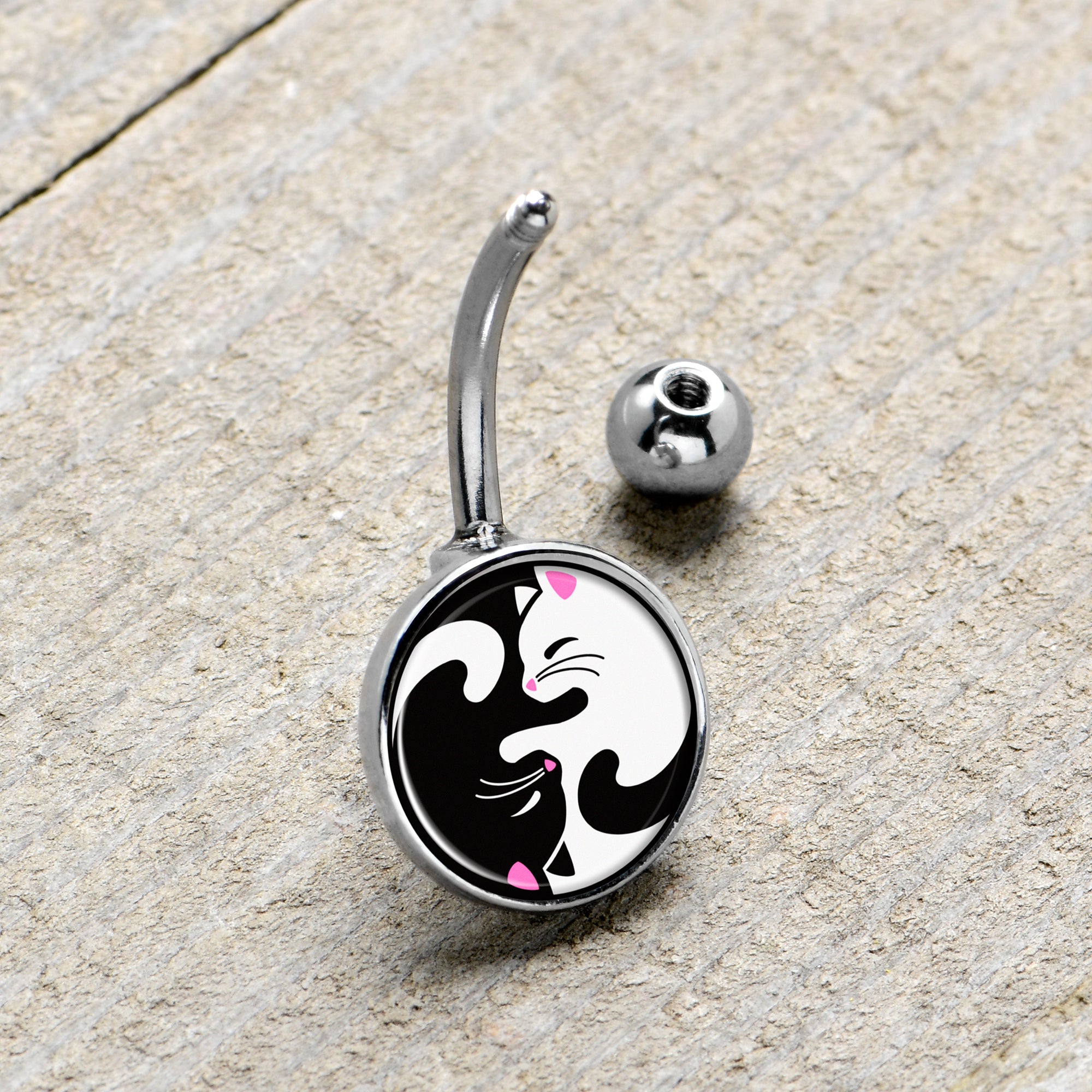 Yin yang belly 2025 button ring