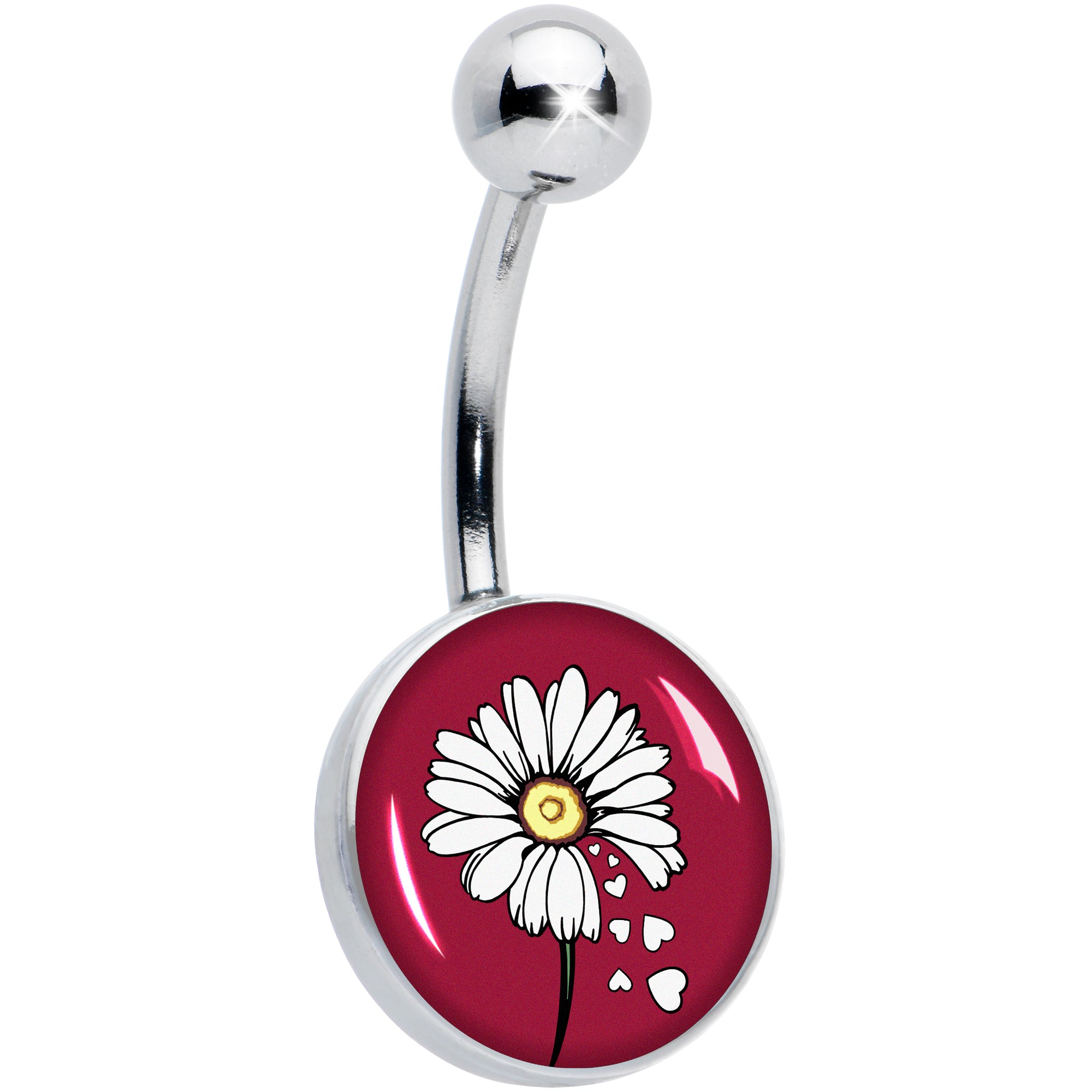 Love Me Not Flower Belly Ring