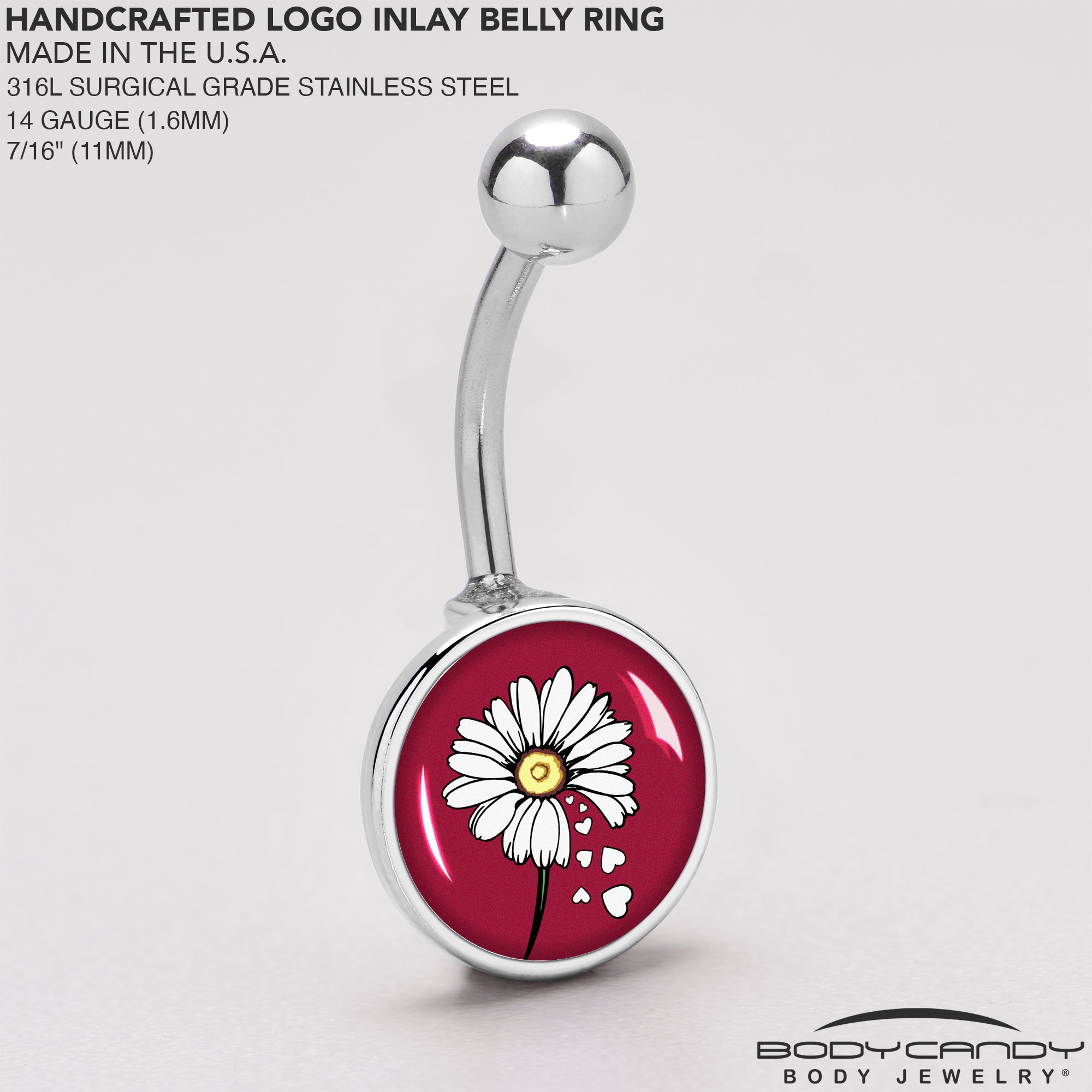 Love Me Not Flower Belly Ring