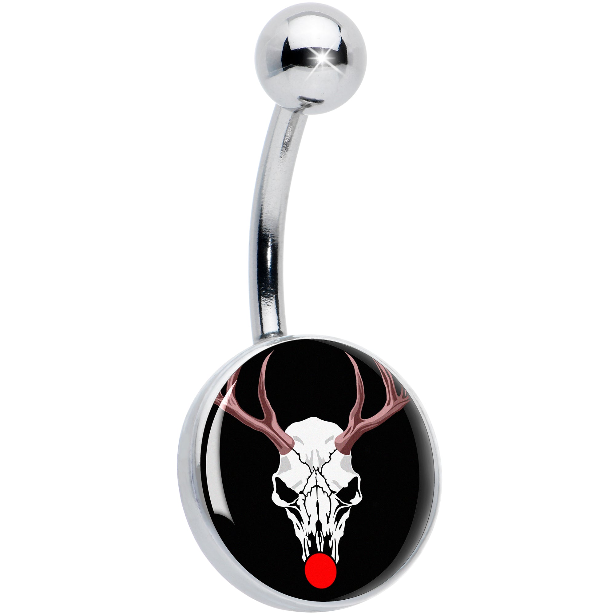 Holiday Dead Nosed Reindeer Belly Ring