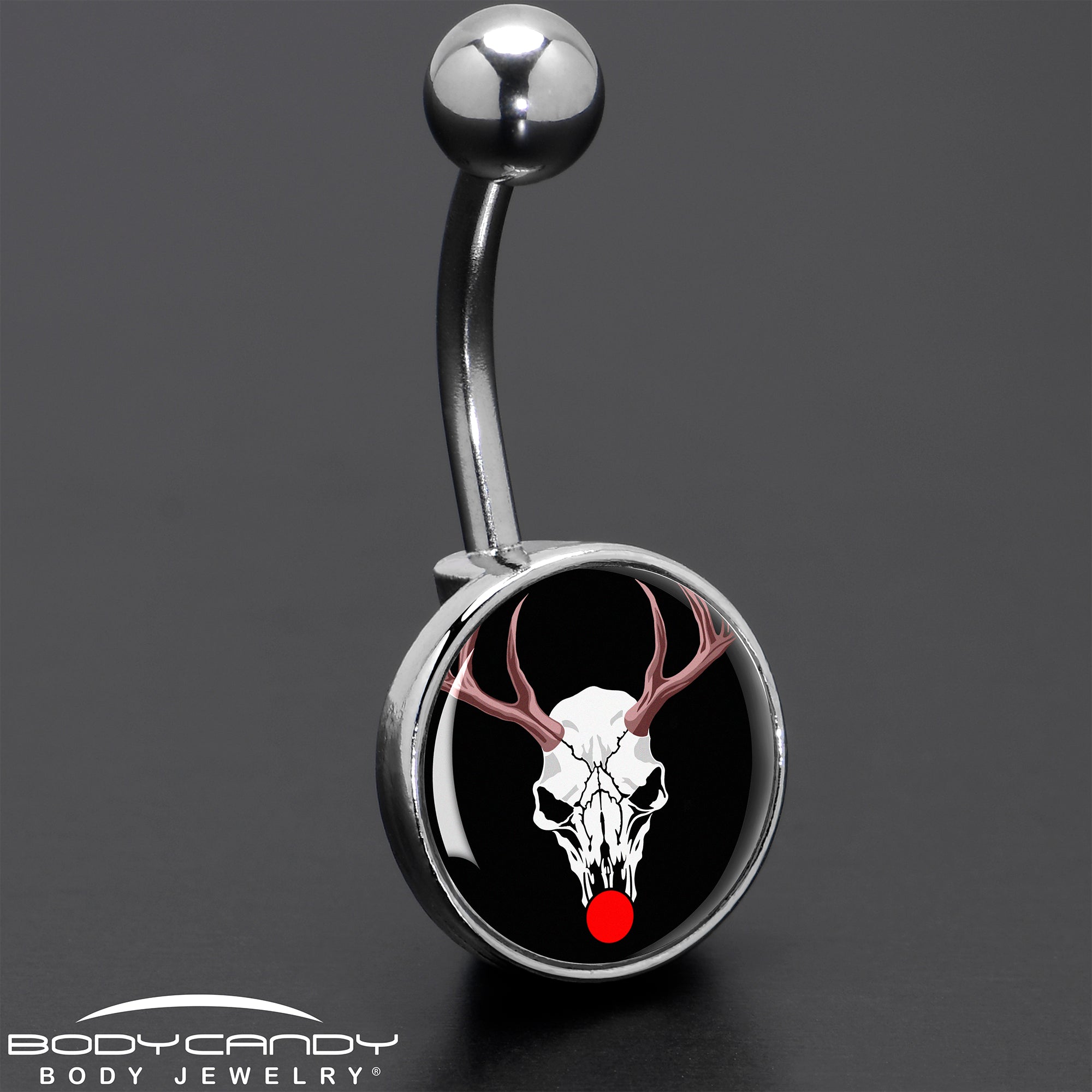 Holiday Dead Nosed Reindeer Belly Ring