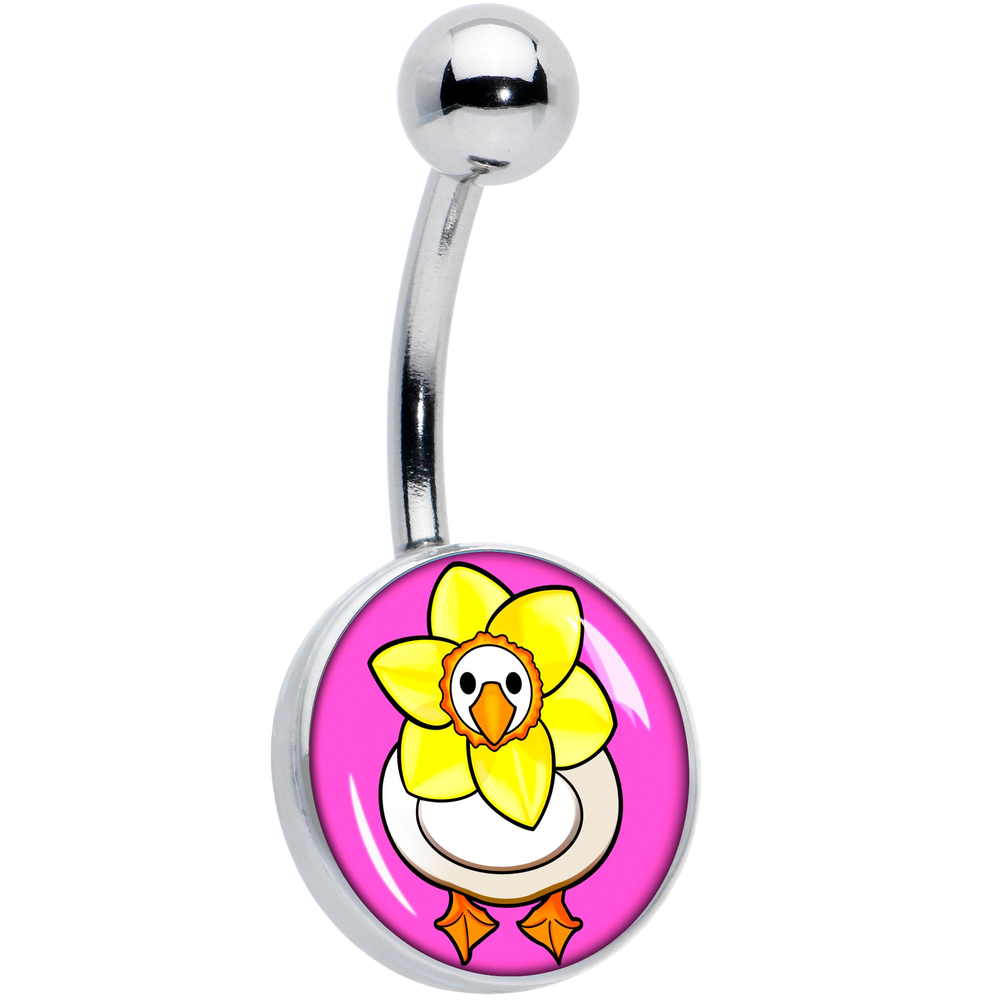 Daffodil Duck Belly Ring