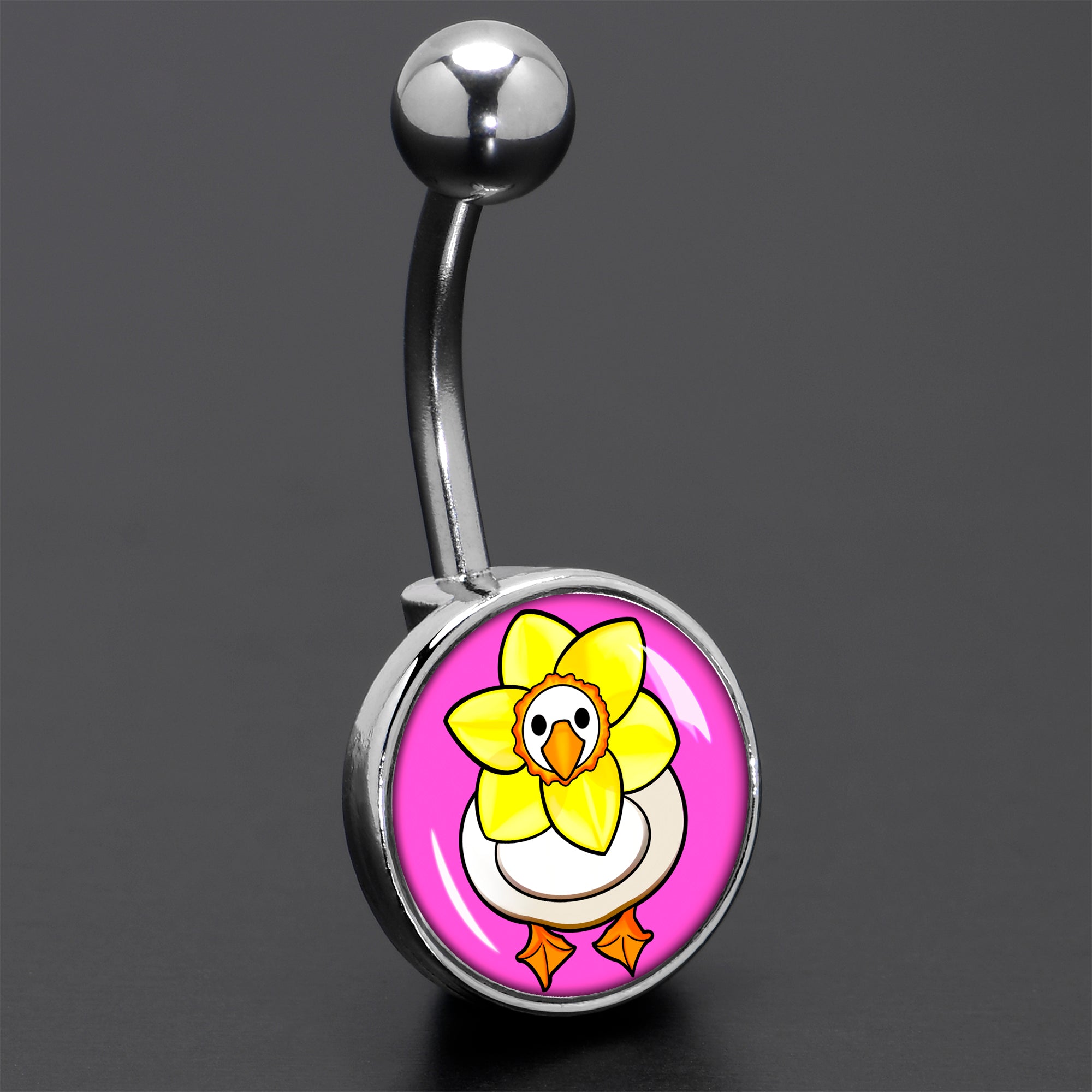 Daffodil Duck Belly Ring