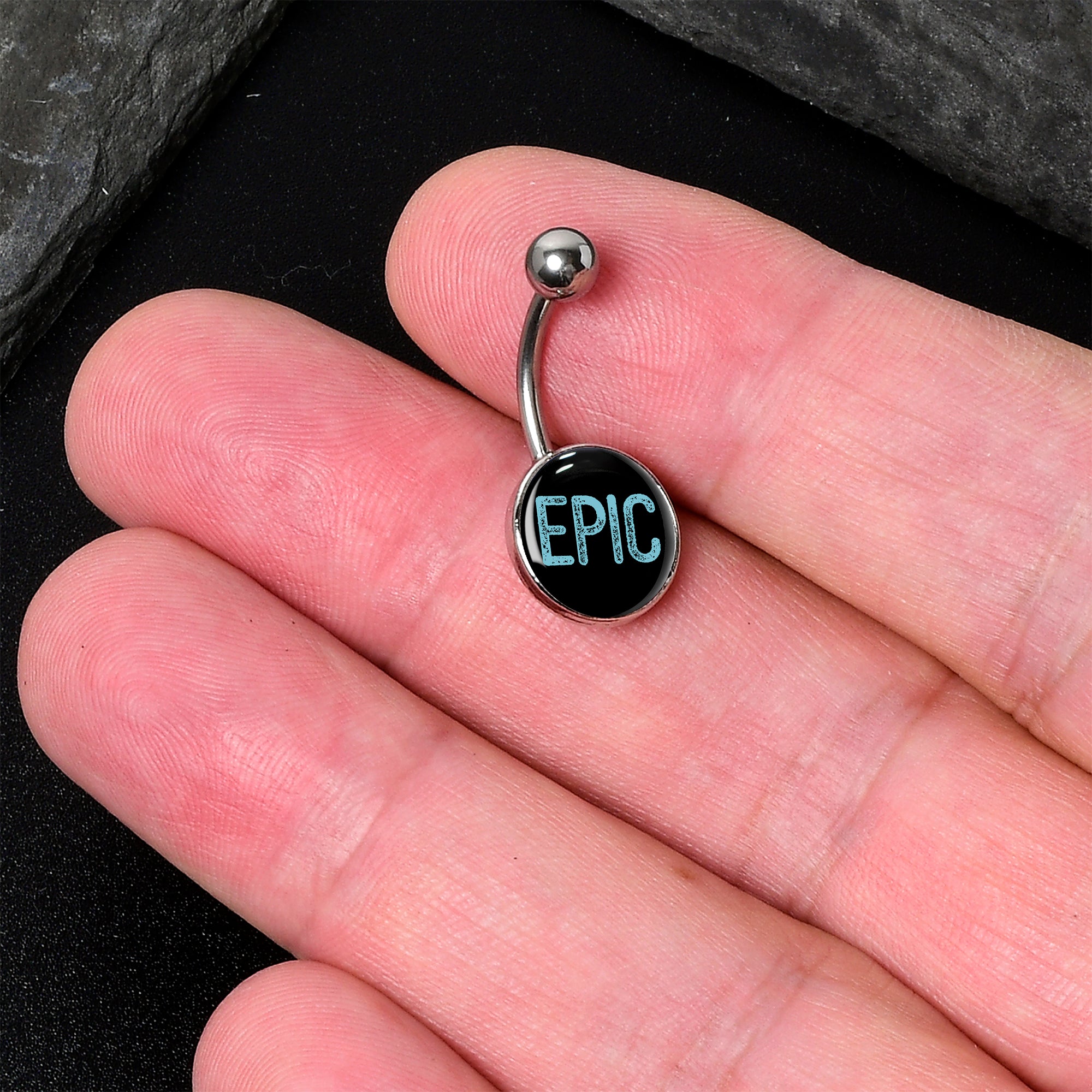 Epic Blue Belly Ring