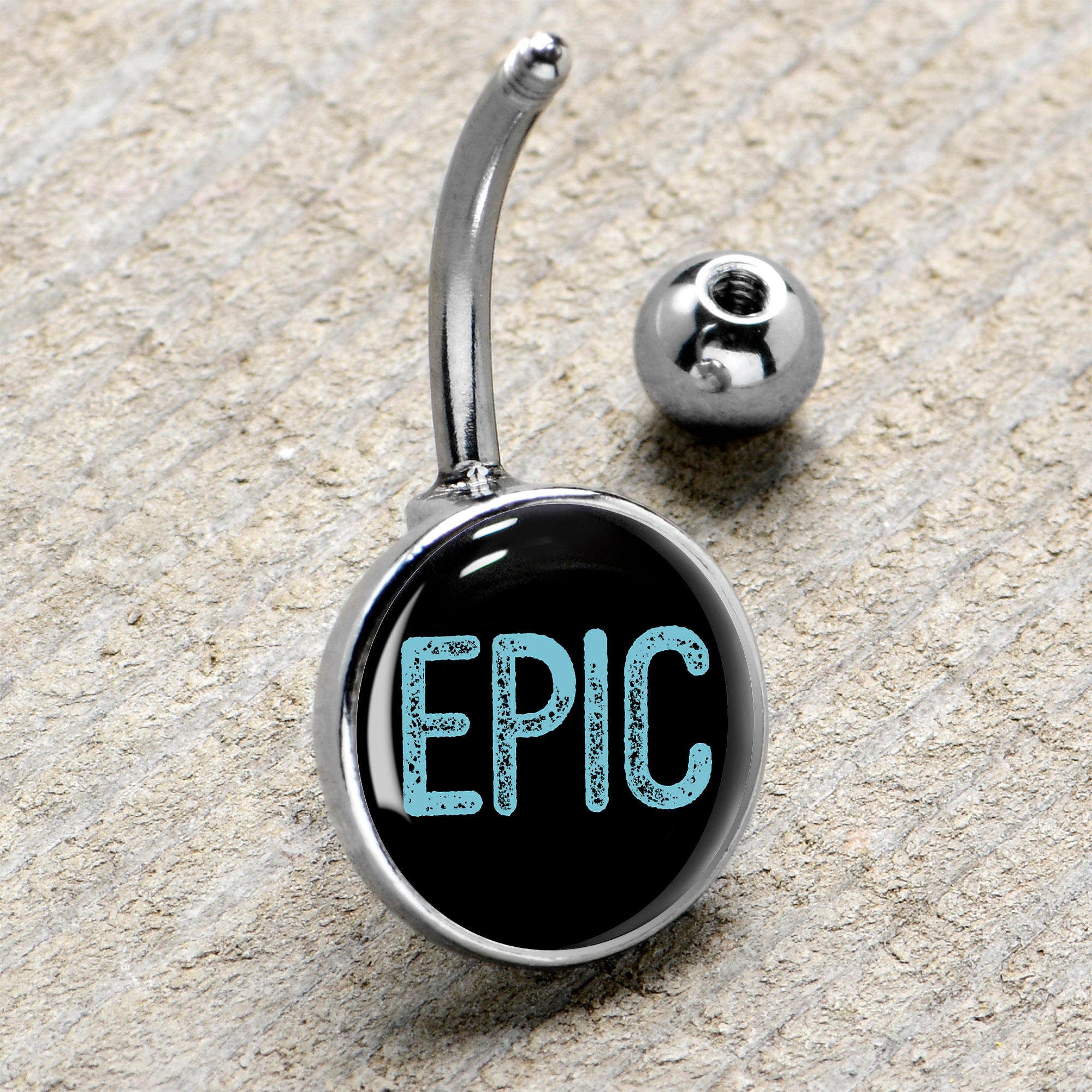 Epic Blue Belly Ring