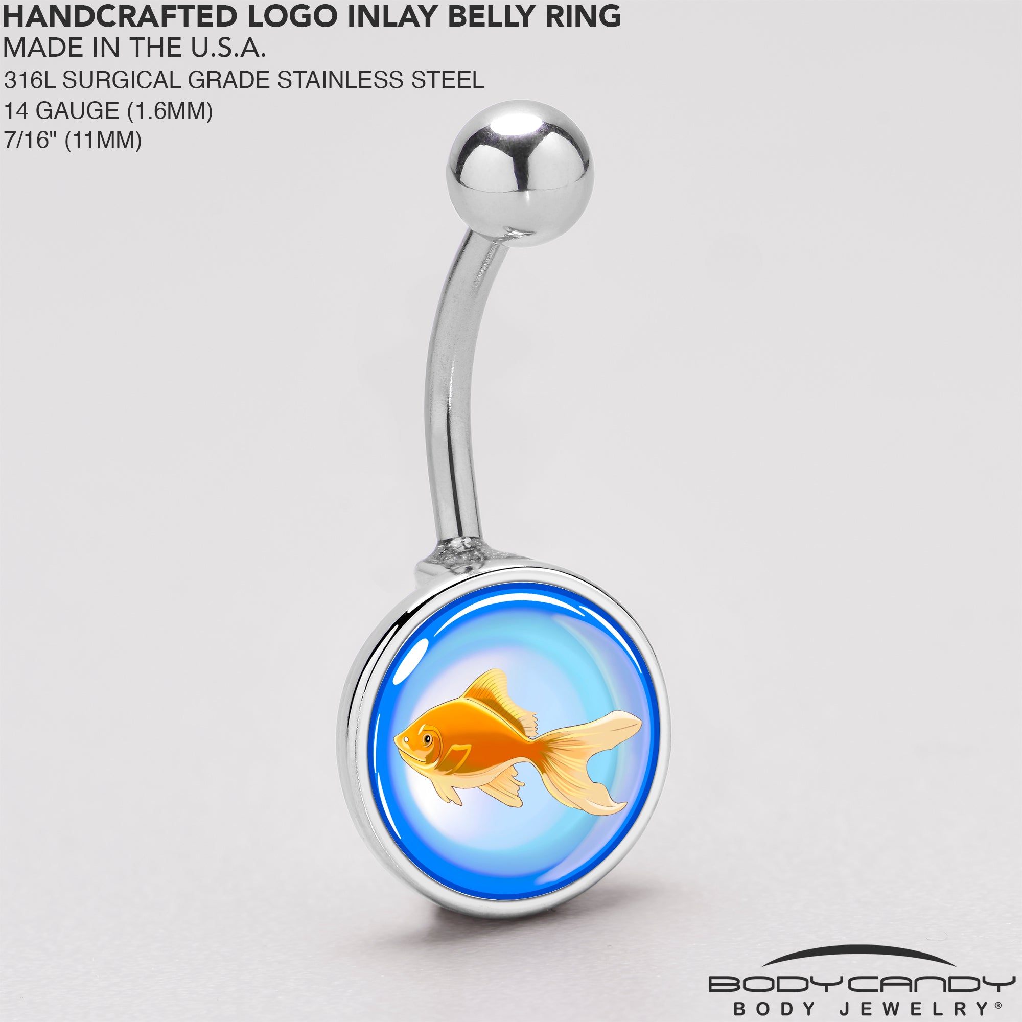 Gold Fish Belly Ring