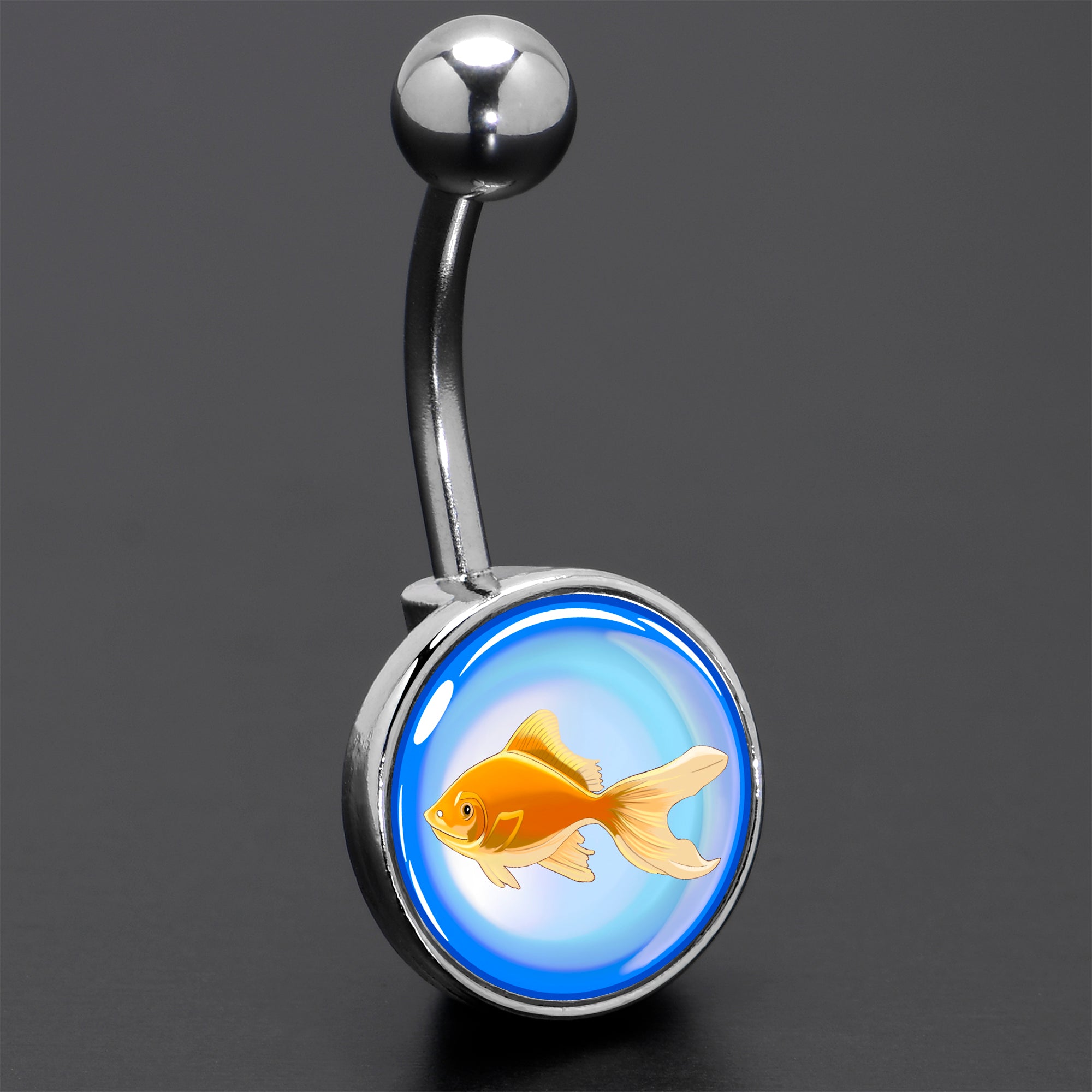 Gold Fish Belly Ring