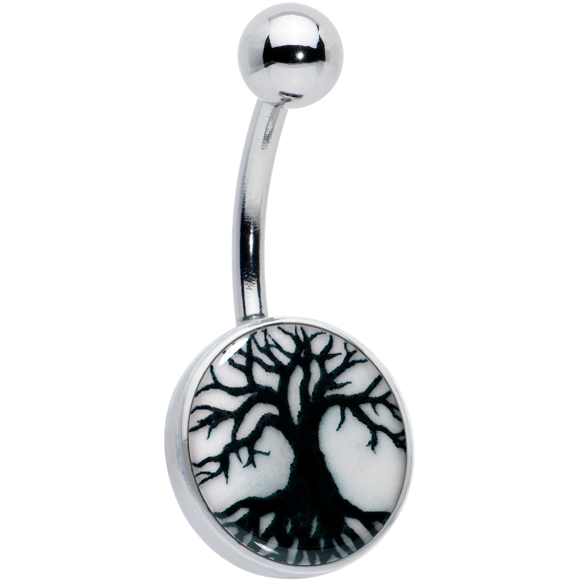 Glow in the Dark Tree of Life Belly Ring