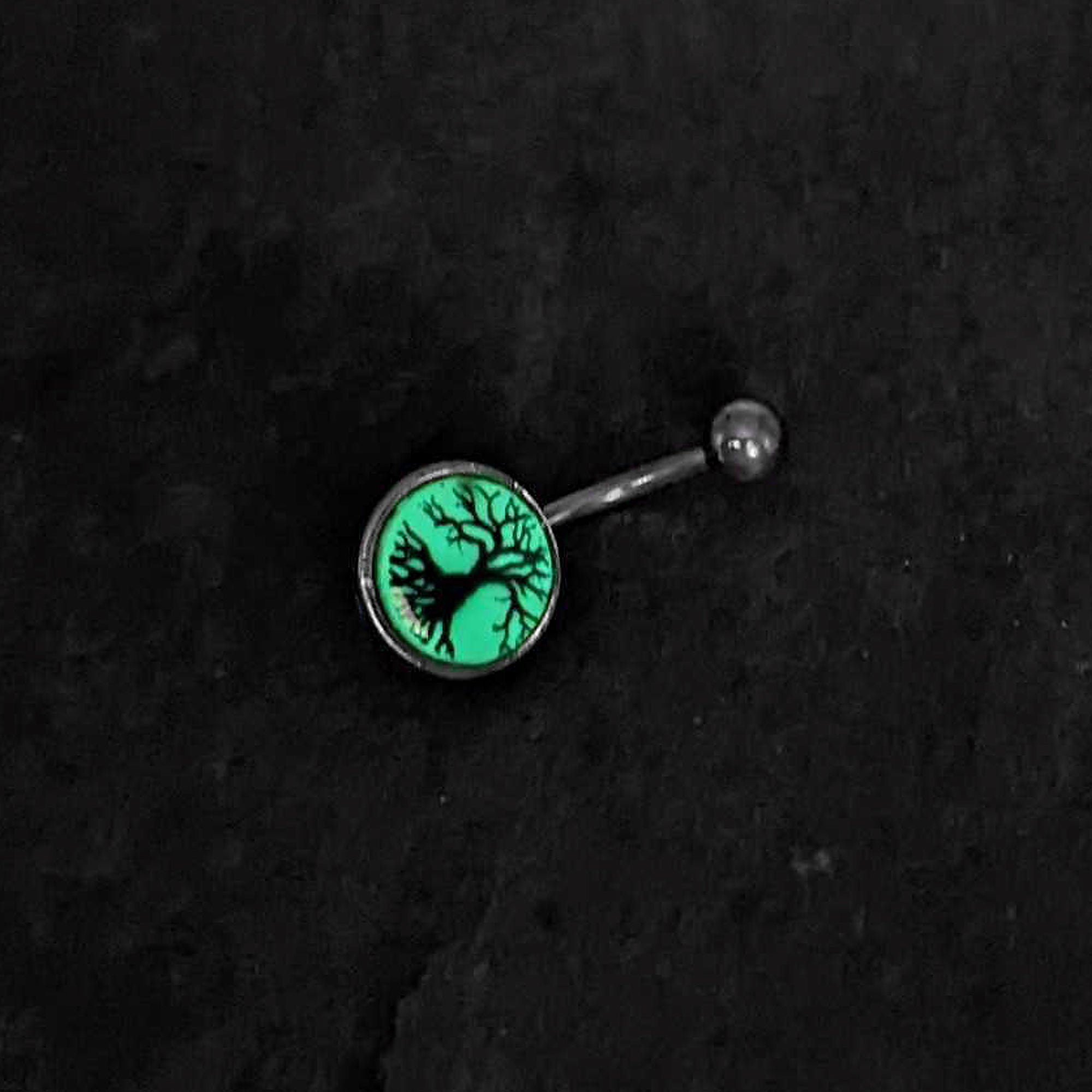 Glow in the Dark Tree of Life Belly Ring