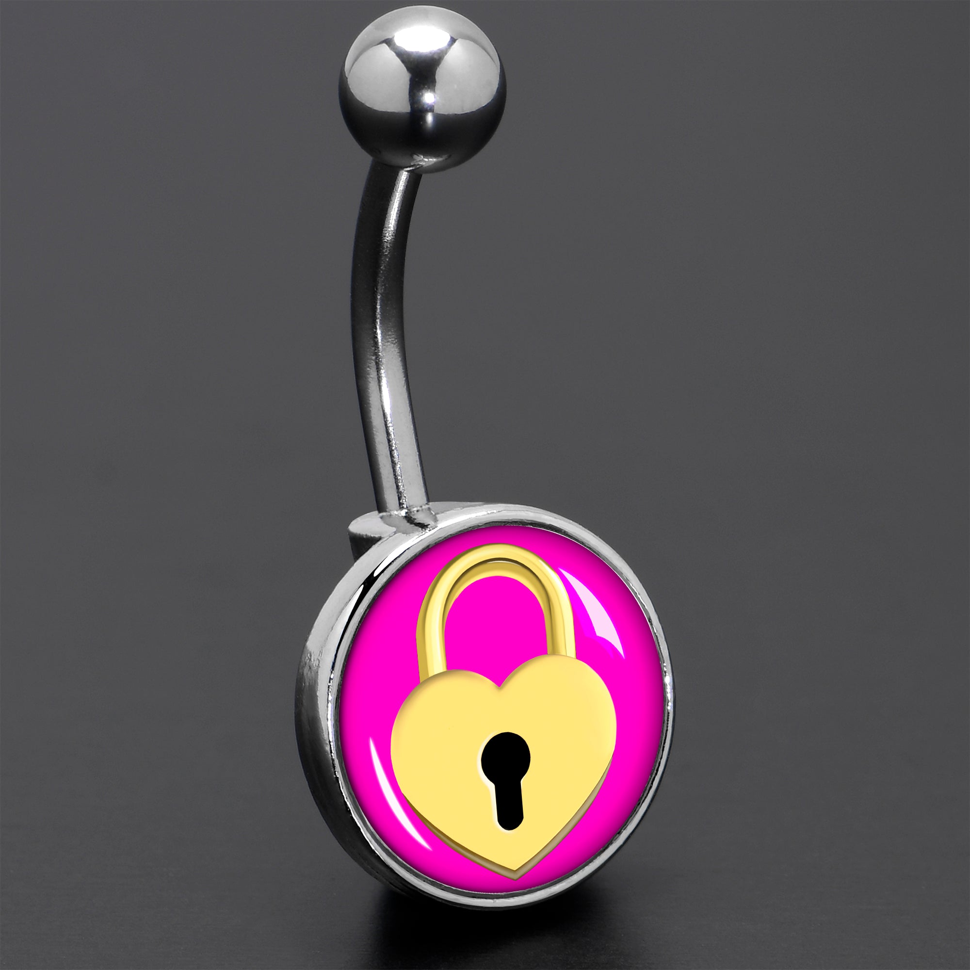 Heart Lock Belly Ring