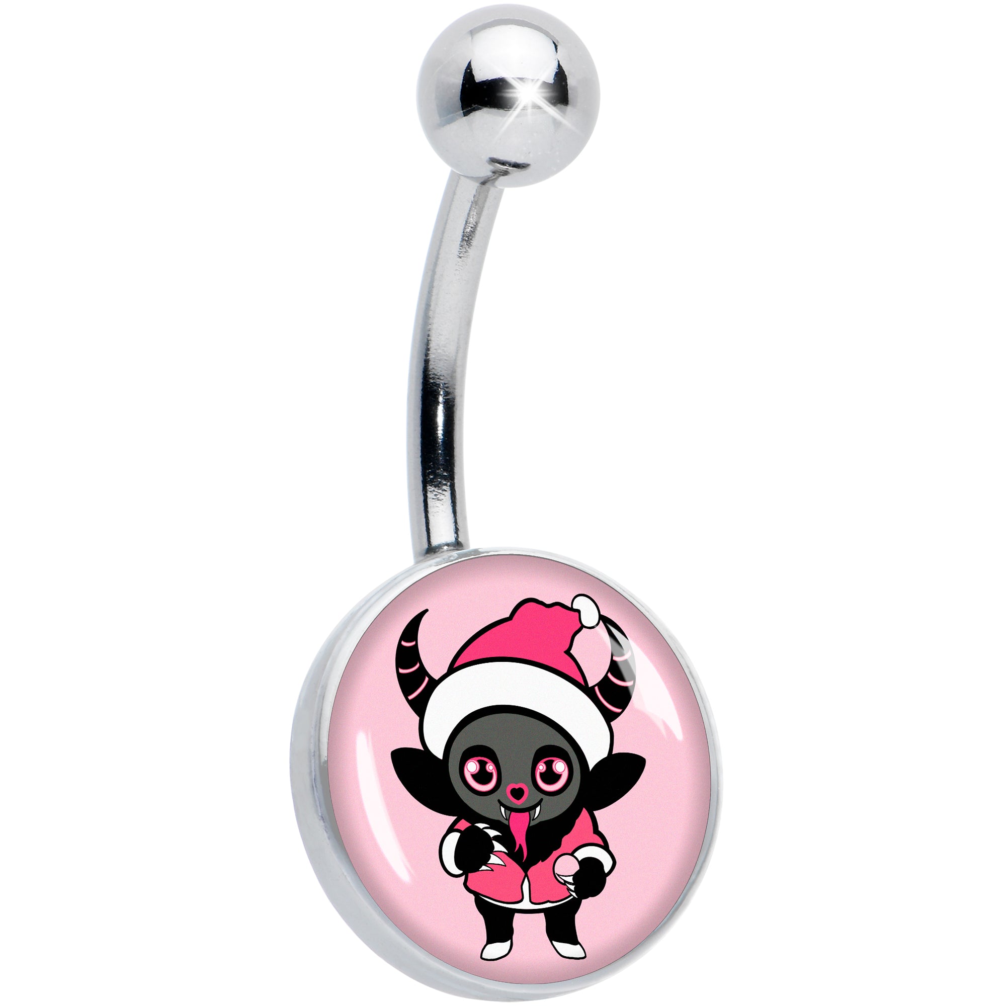 Krampus Cutie Christmas Holiday Belly Ring