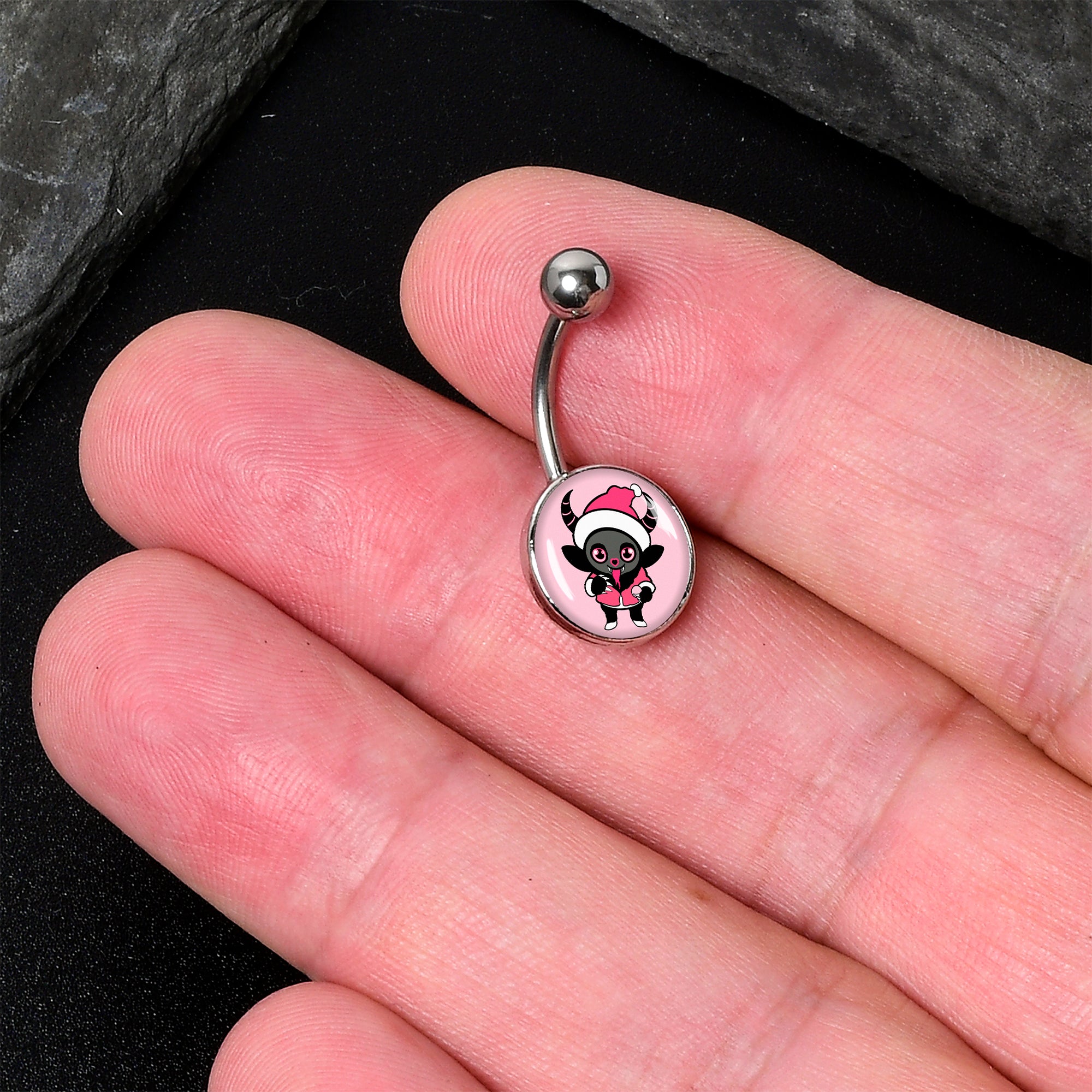 Krampus Cutie Christmas Holiday Belly Ring