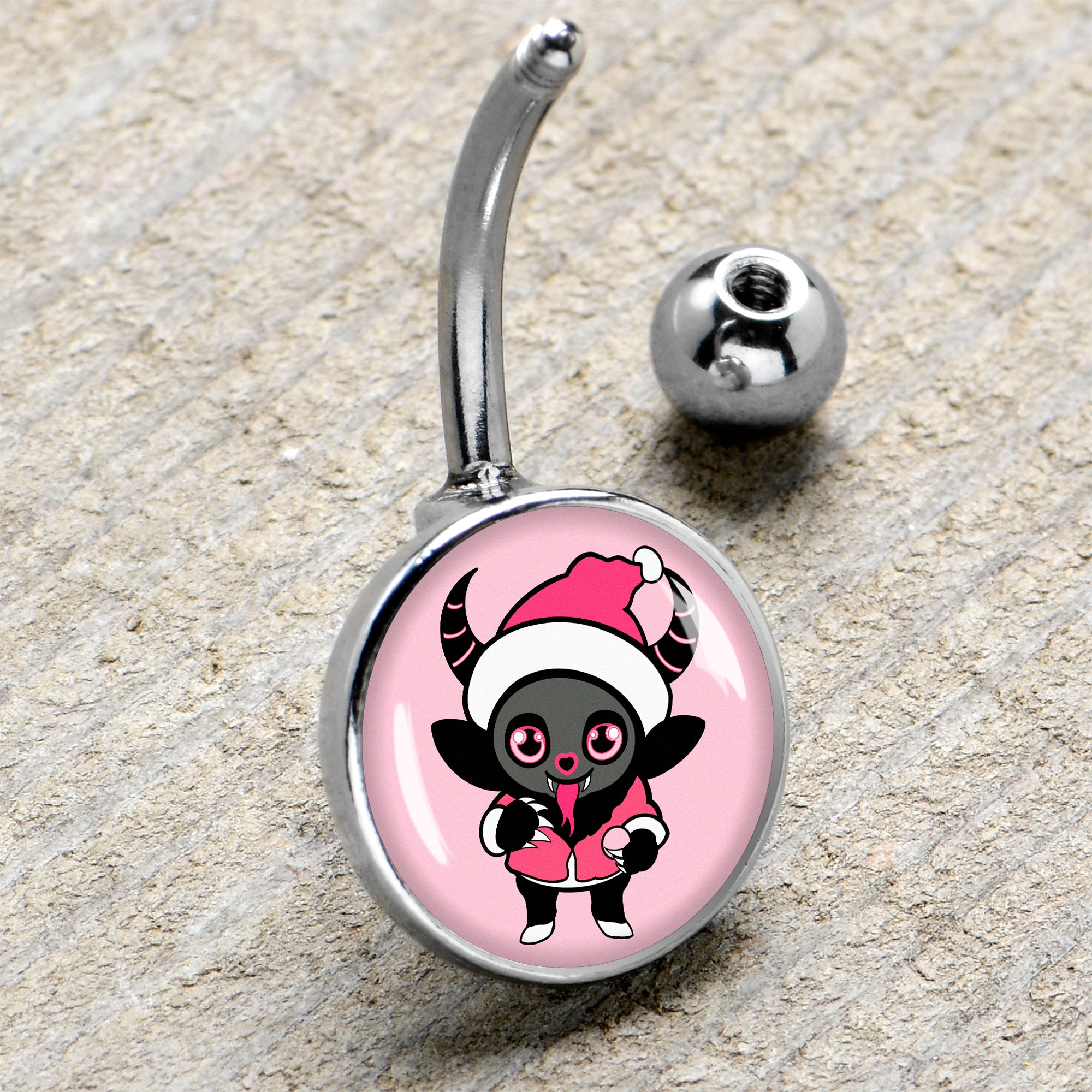 Krampus Cutie Christmas Holiday Belly Ring