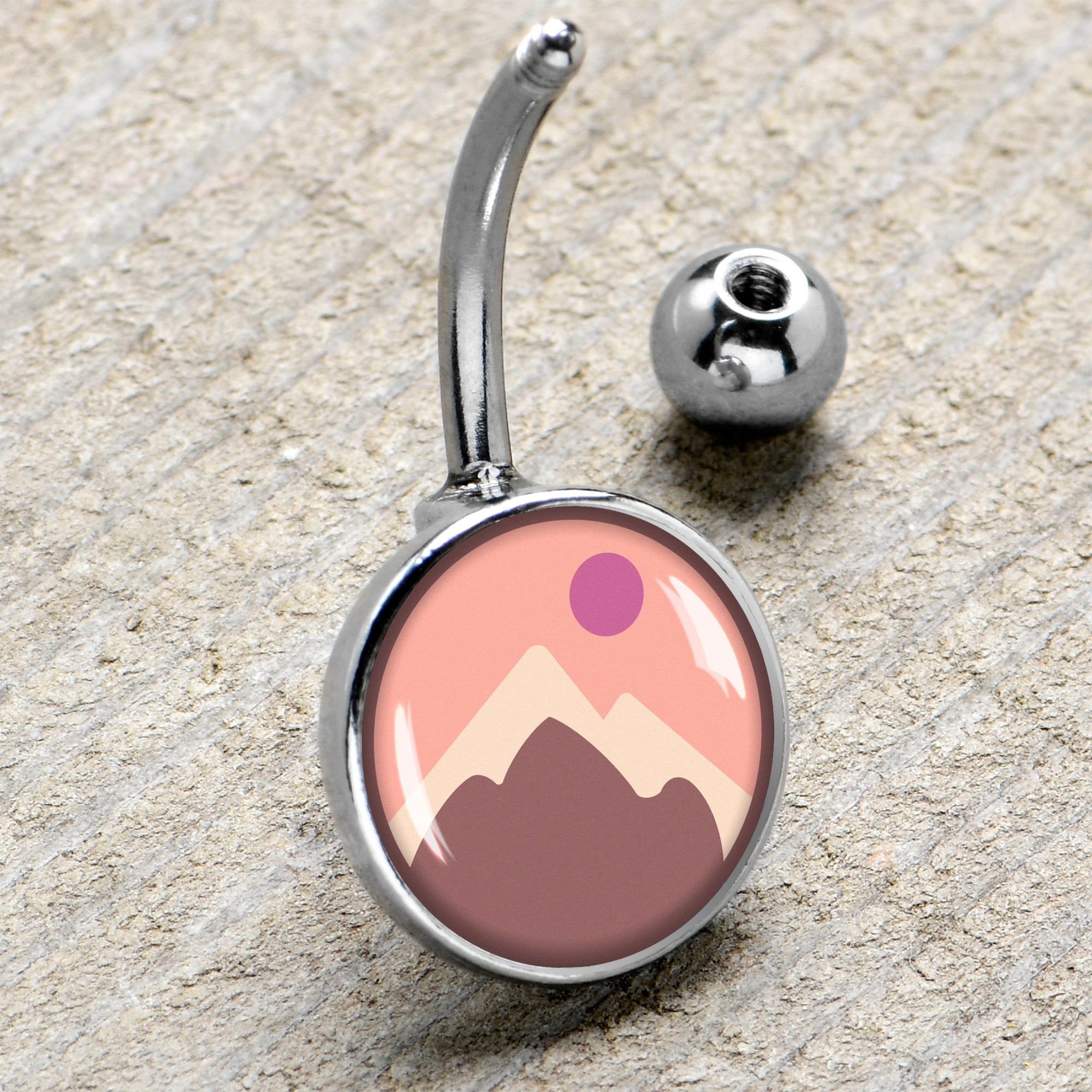 Mountain Sunrise Belly Ring