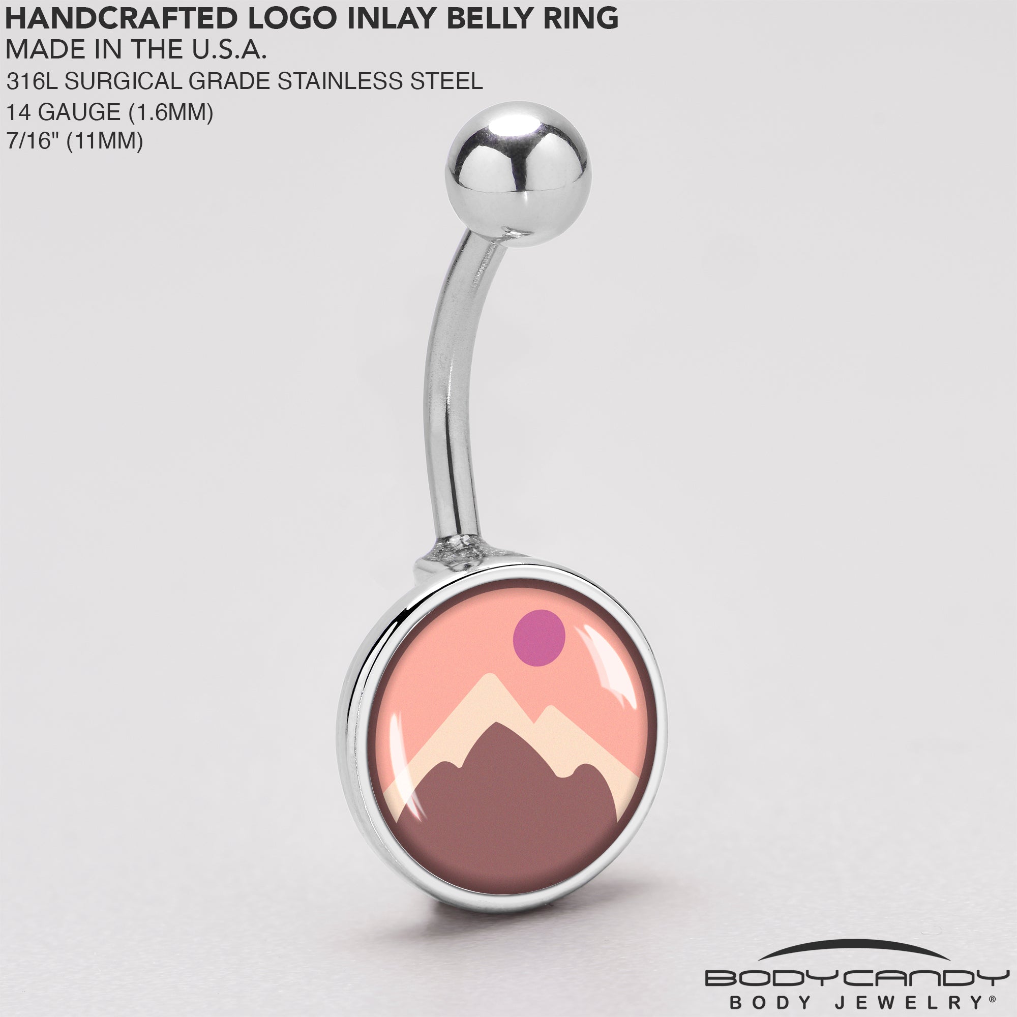 Mountain Sunrise Belly Ring