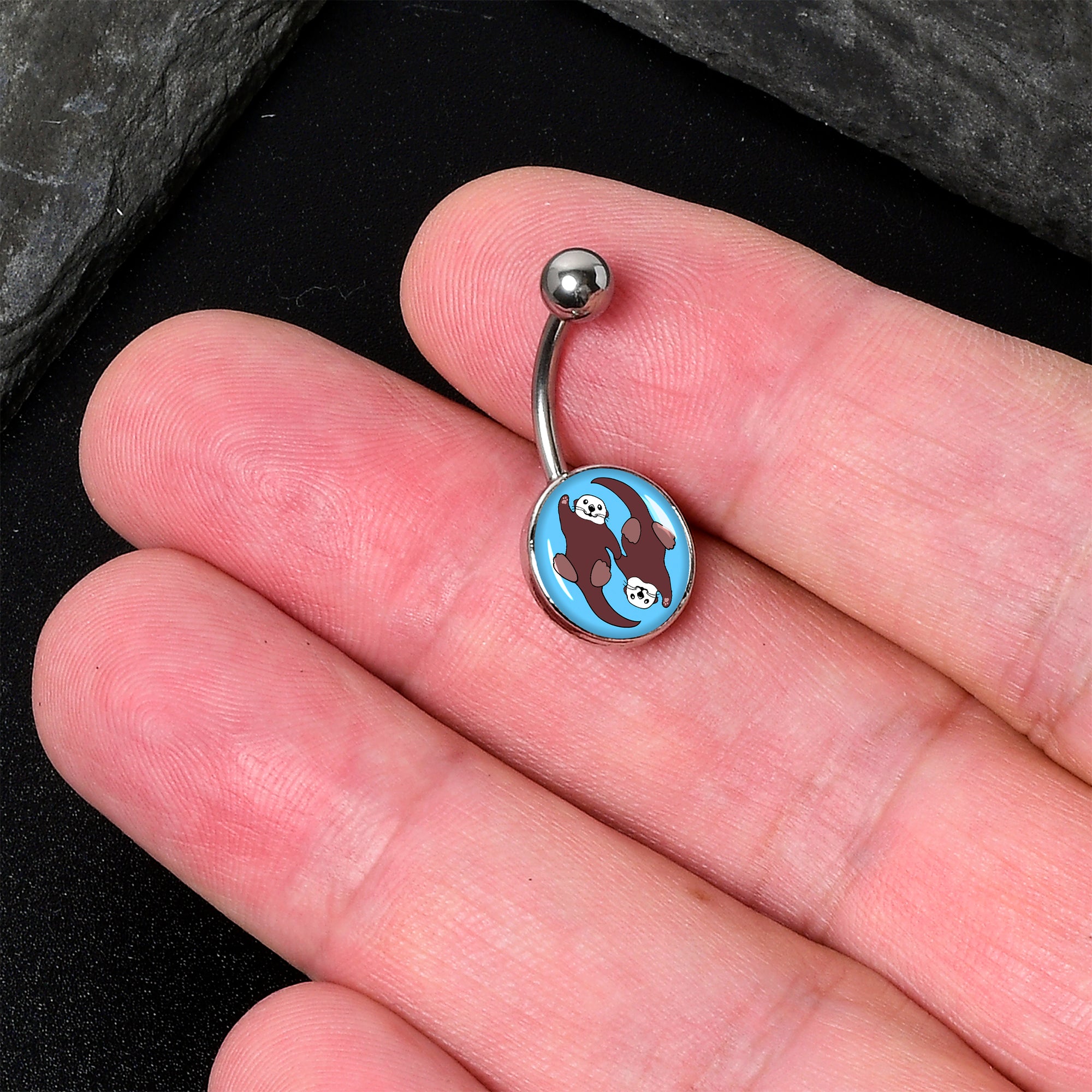 Oh My Otters Animal Belly Ring