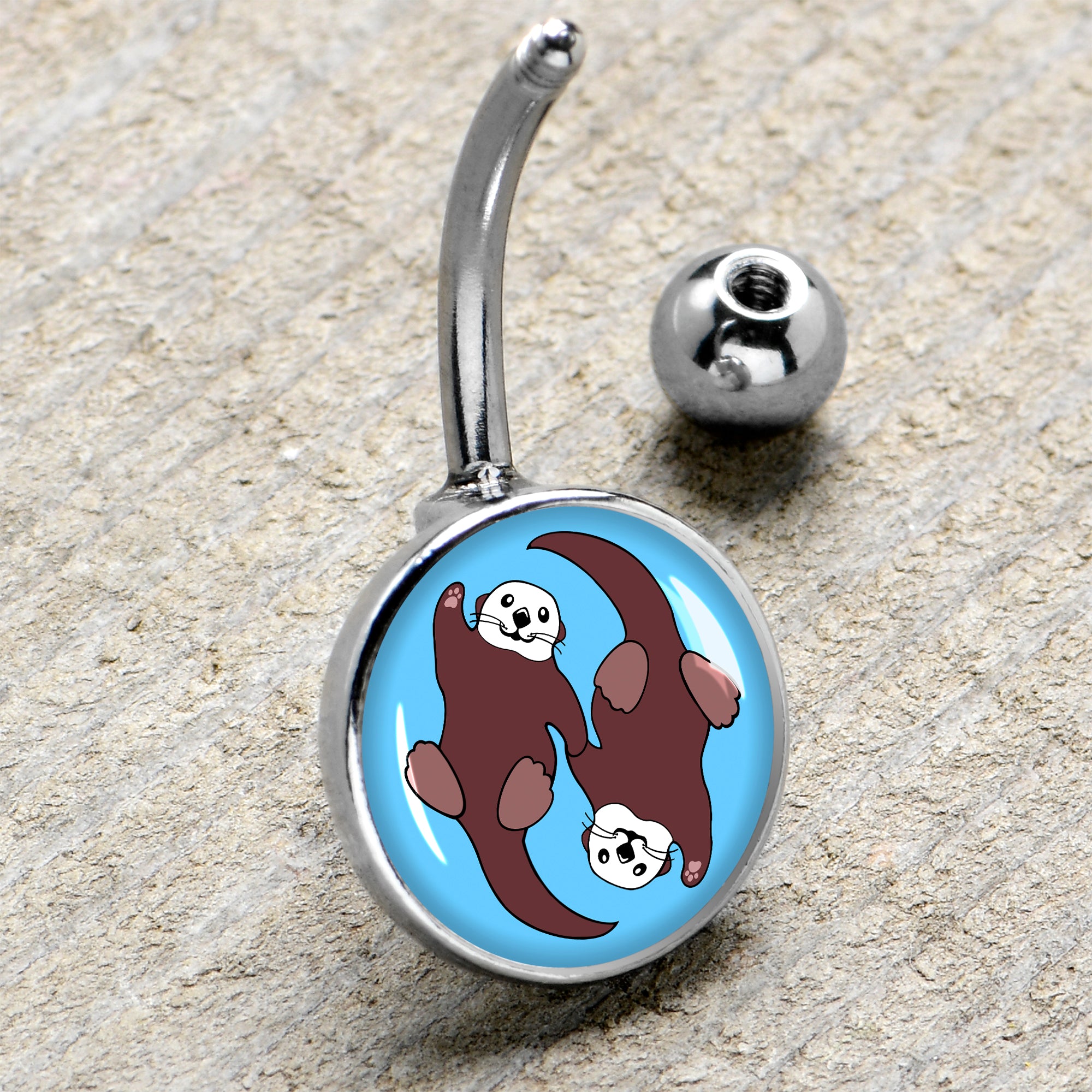 Oh My Otters Animal Belly Ring