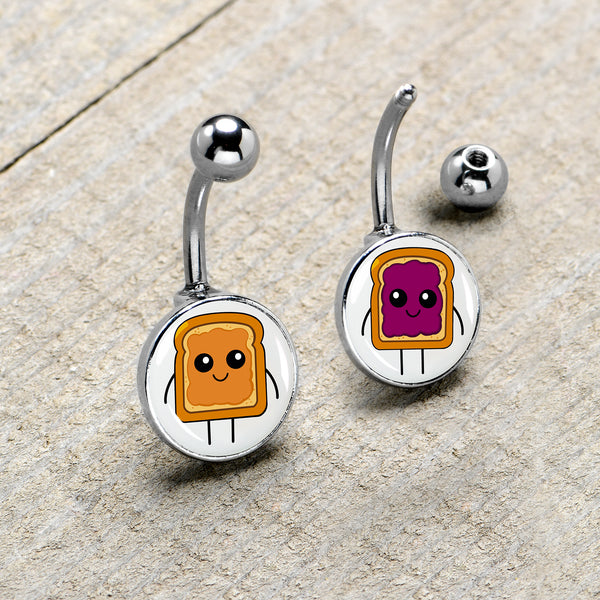 Best Friends Matching Necklace Set for 2, Peanut Butter & Jelly