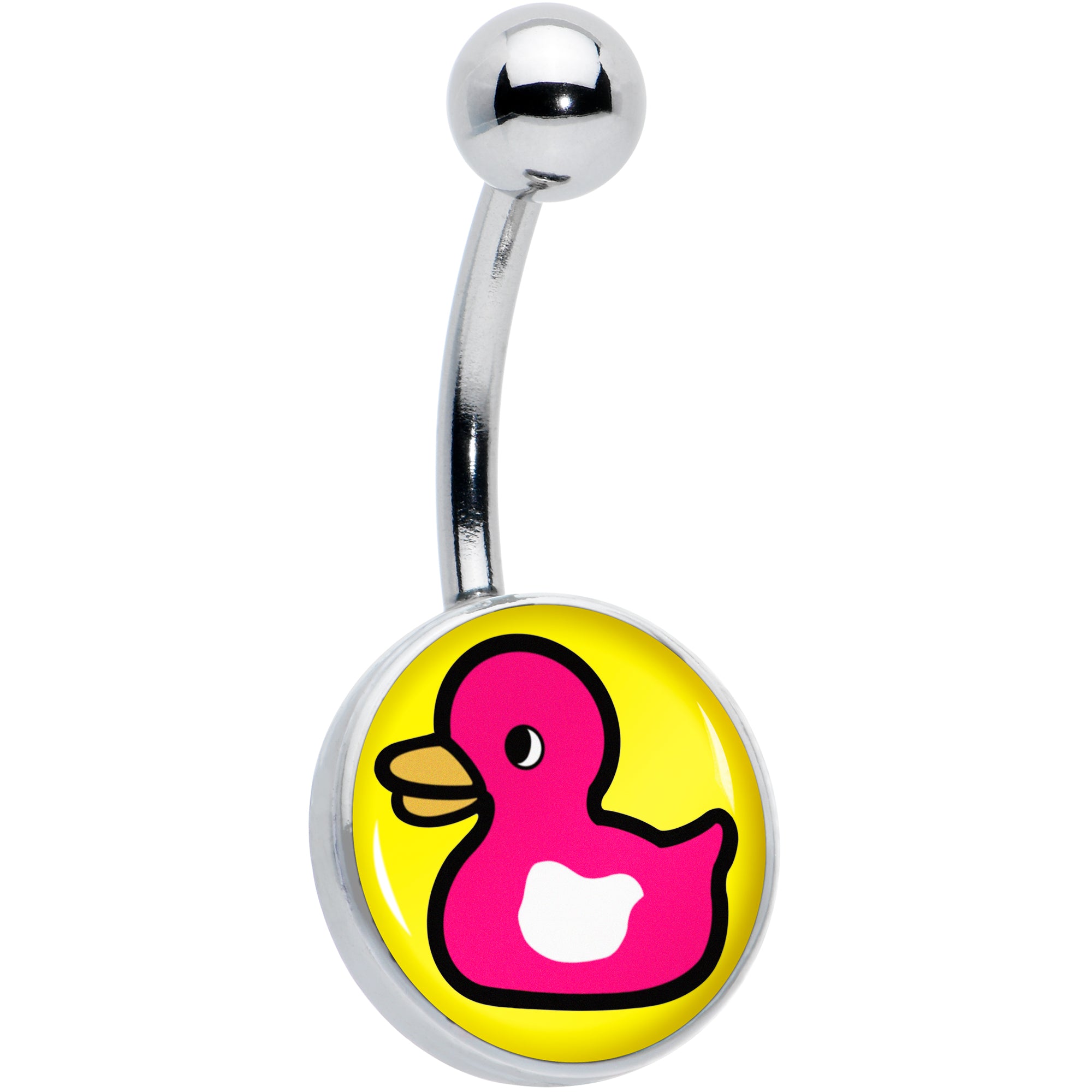 Pink Ducky Belly Ring