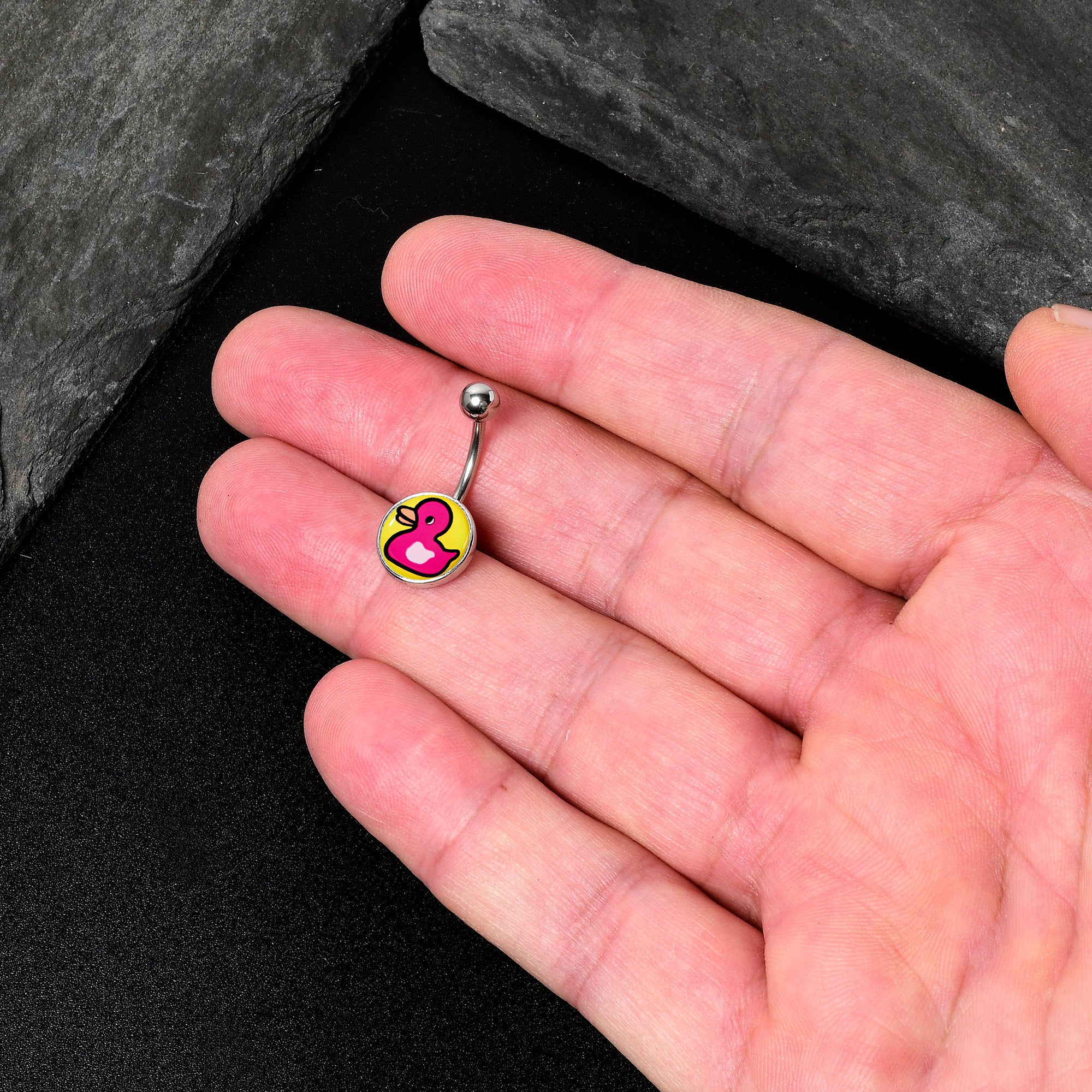 Pink Ducky Belly Ring