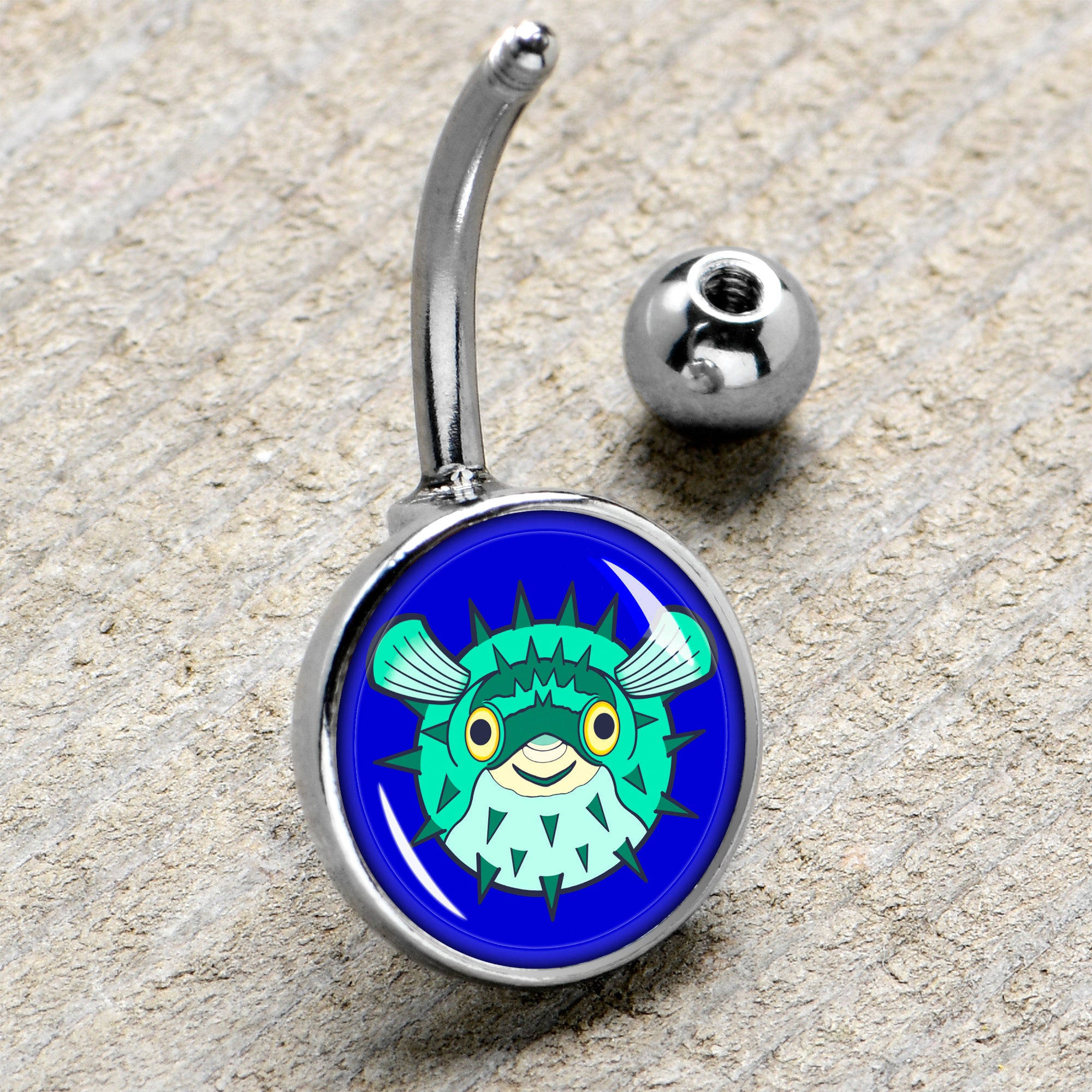 Pufferfish Belly Ring