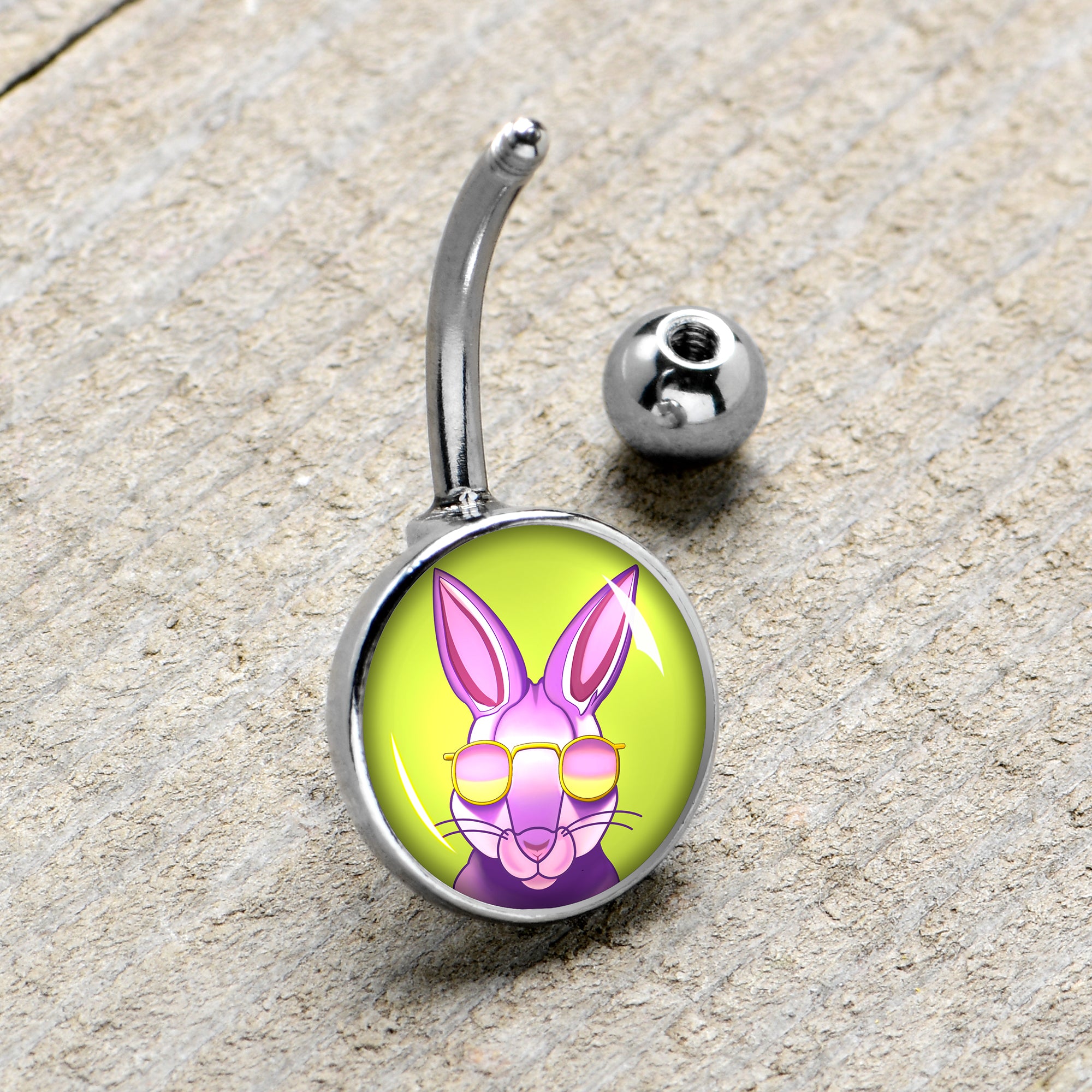 Cool Shades Bunny Belly Ring