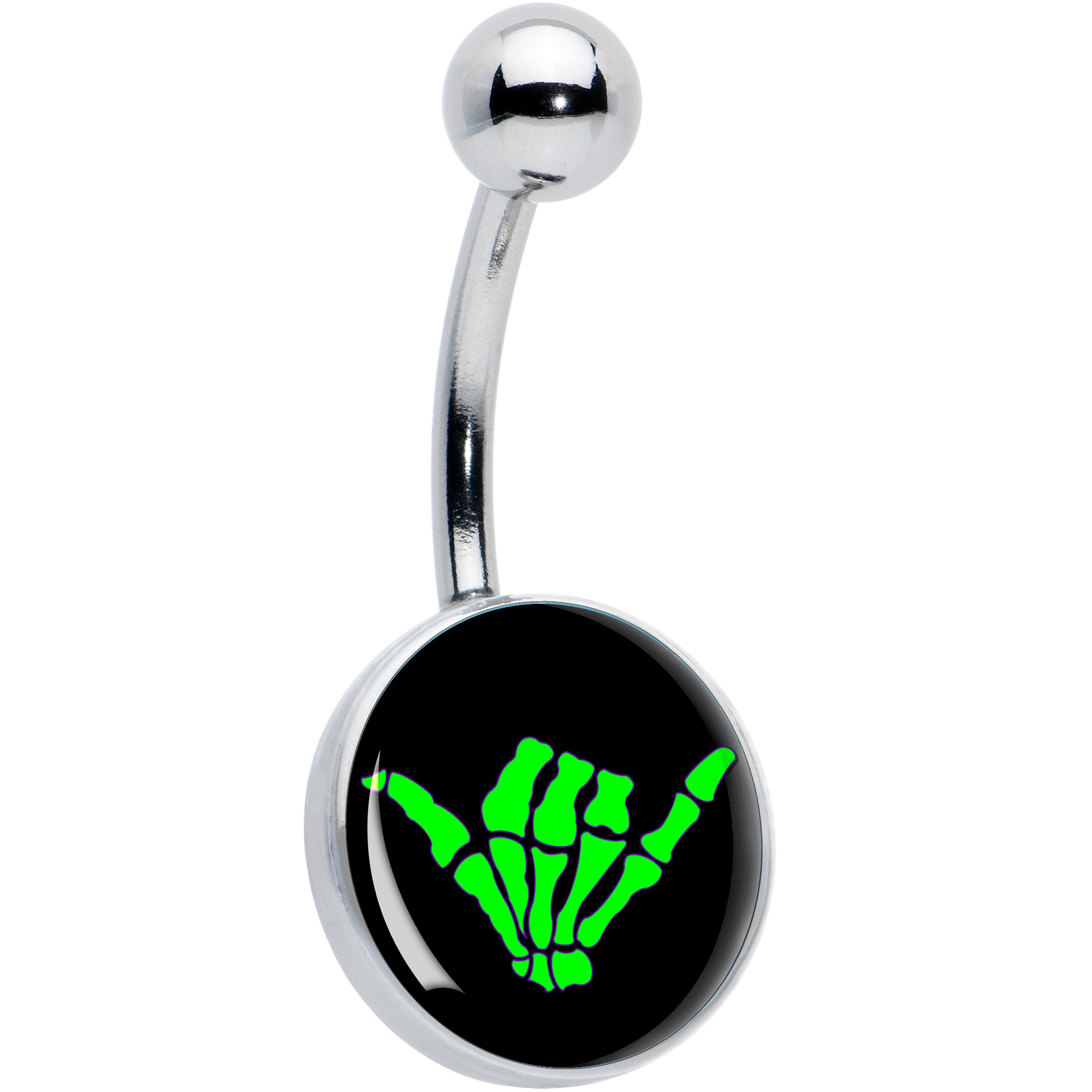 Shaka Hand Belly Ring